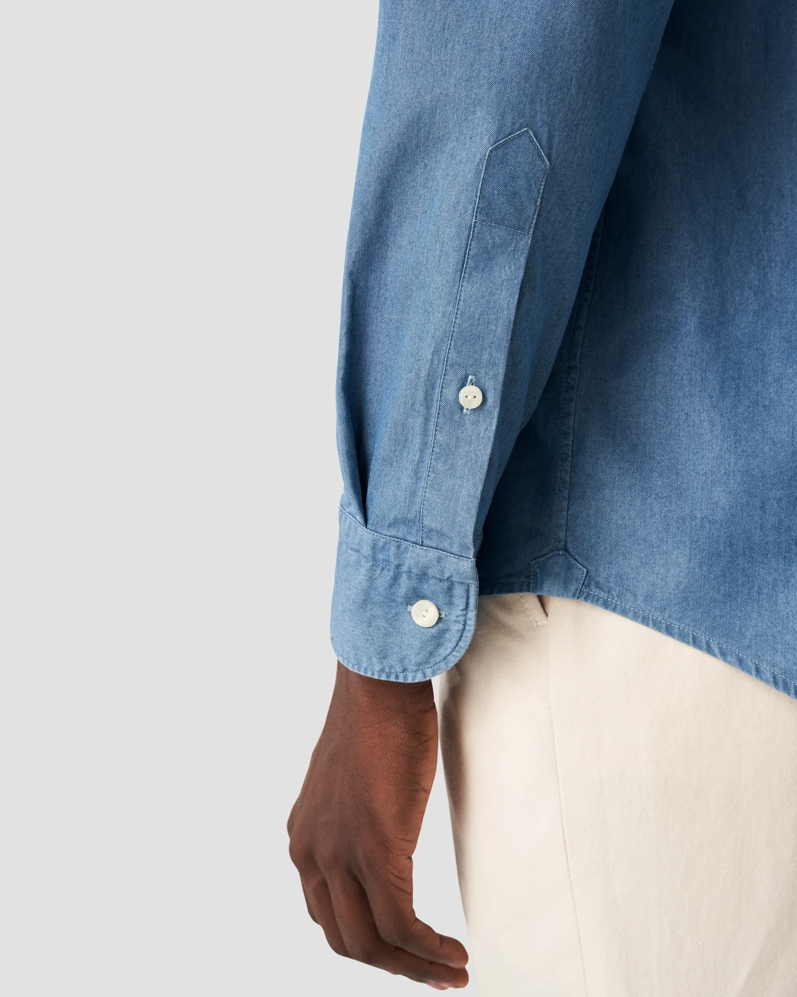 Eton - dark blue indigo button down wardrobe essentials