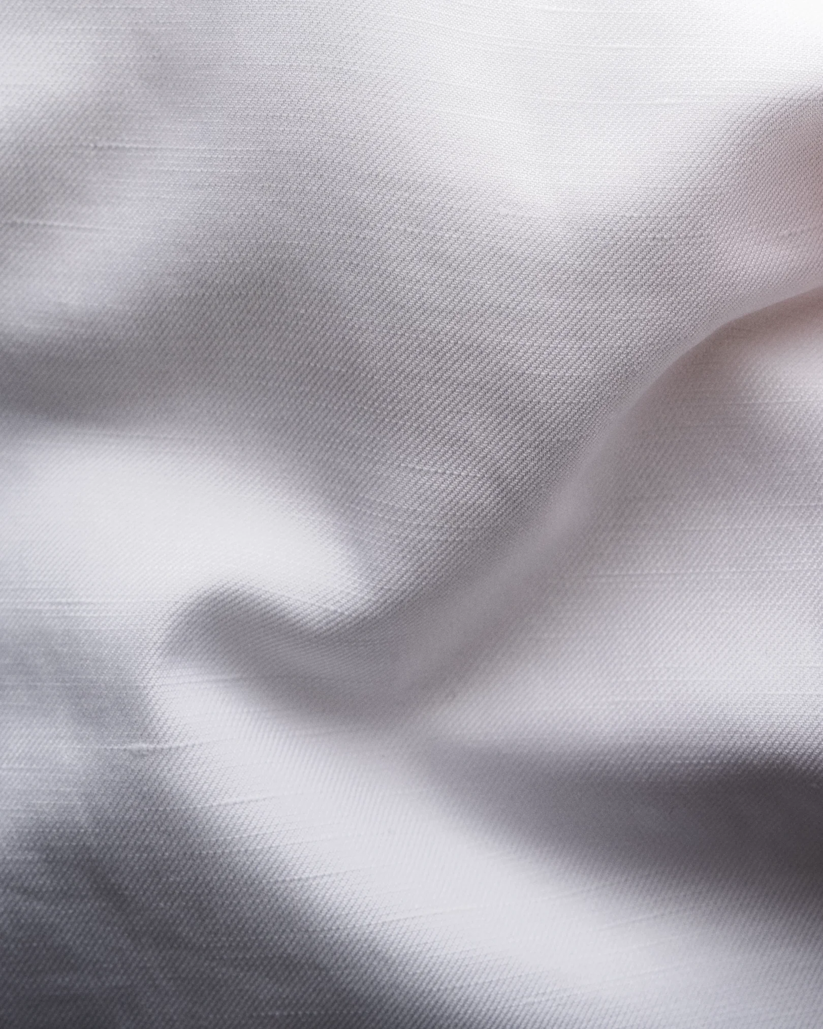 Eton - white textured twill cotton silk blend
