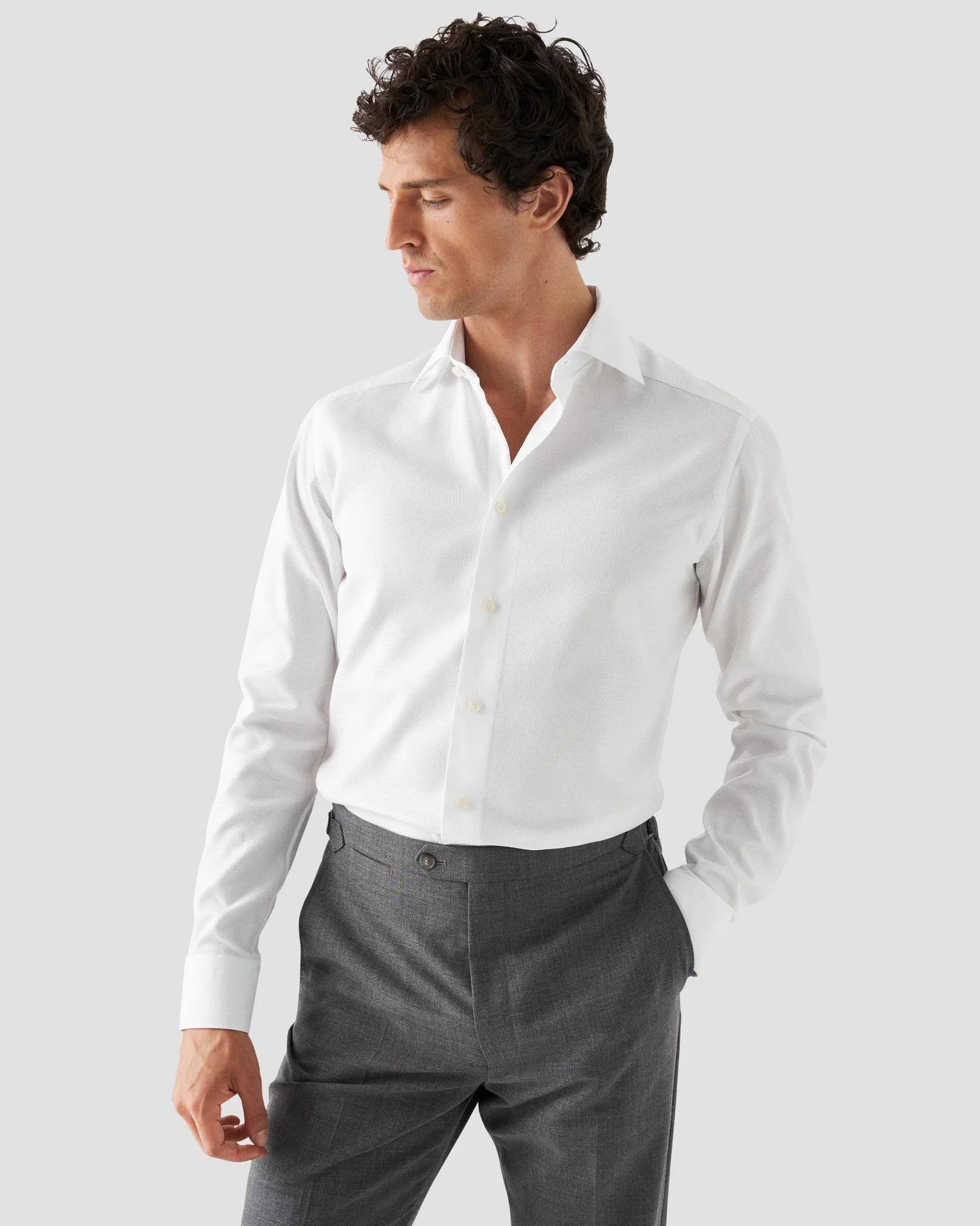 Eton - white cottontencel strech shirt