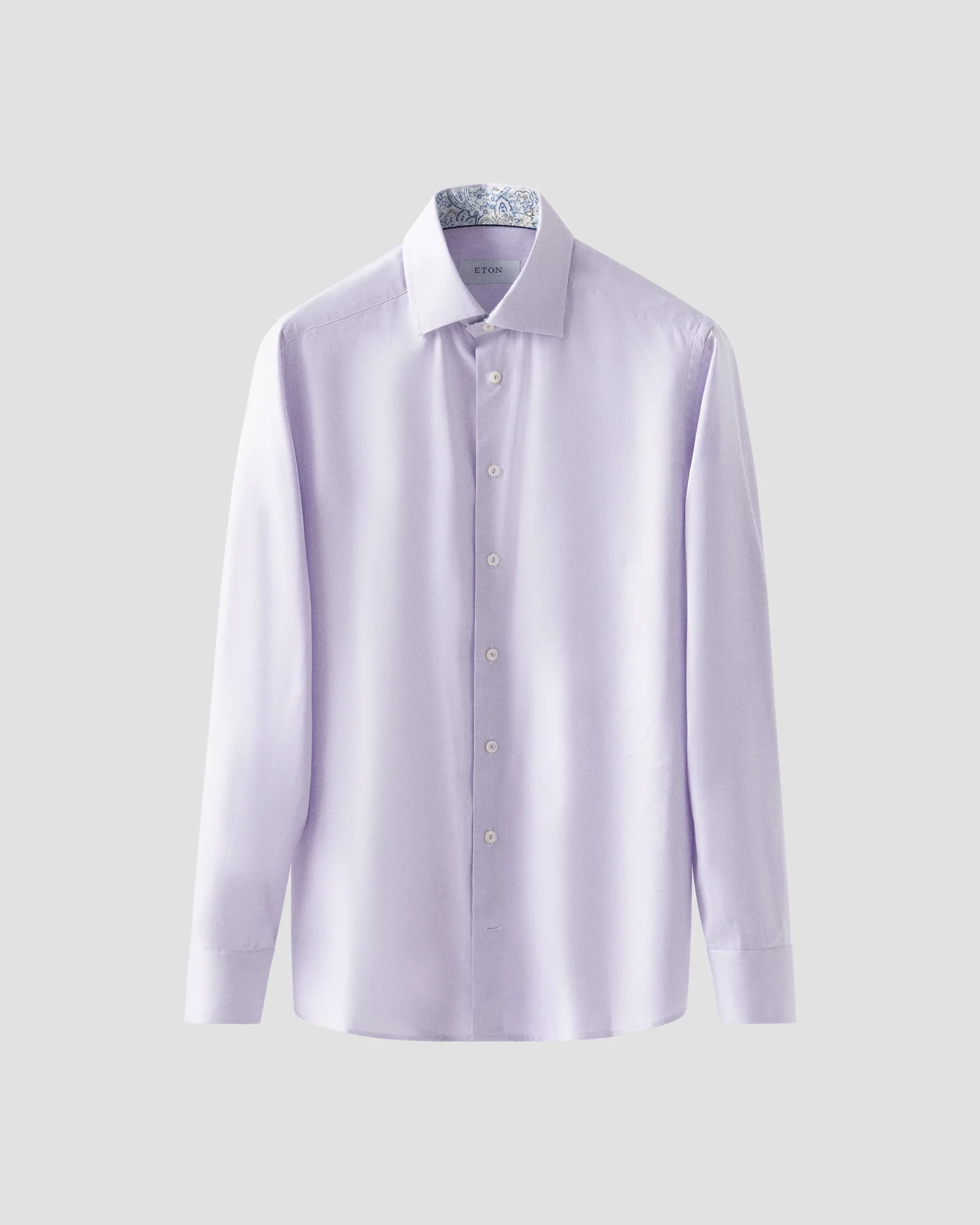 Eton - light purple cotton lyocell shirt