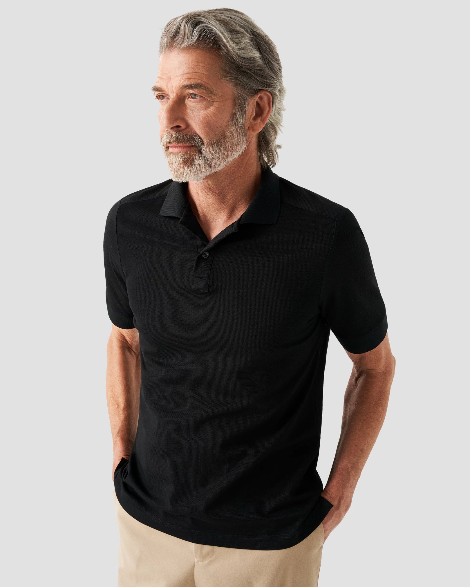 Eton - black doub heavy piquet