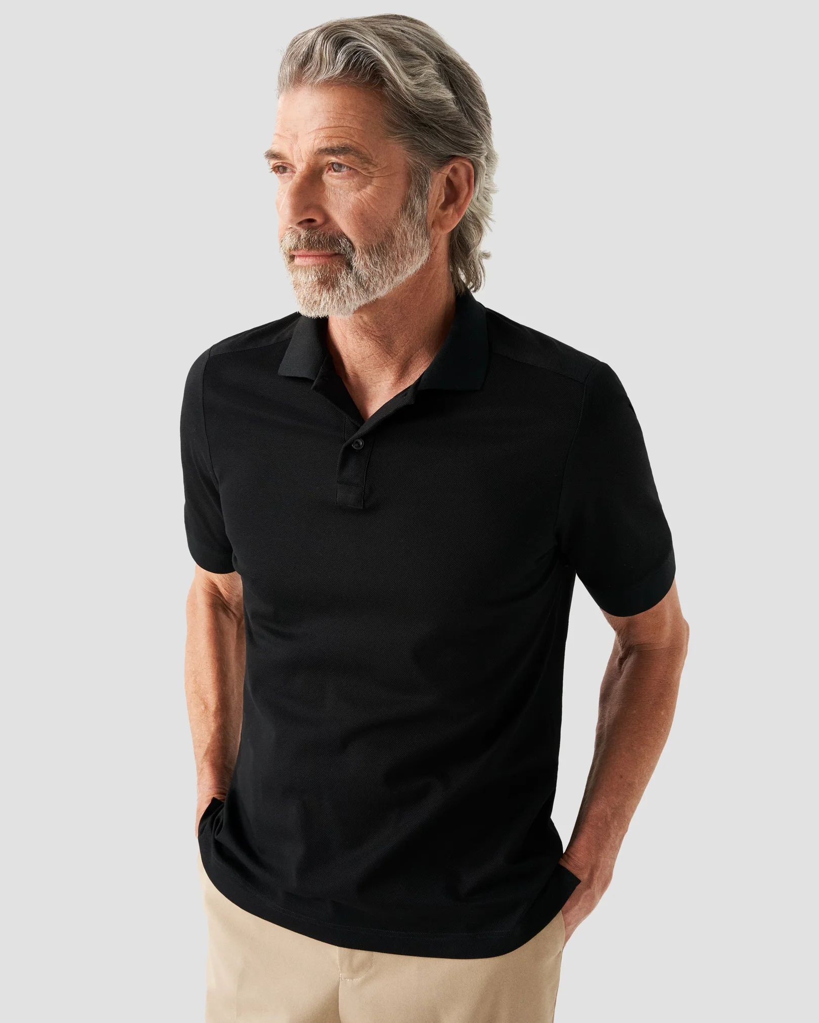 Eton - black doub heavy piquet