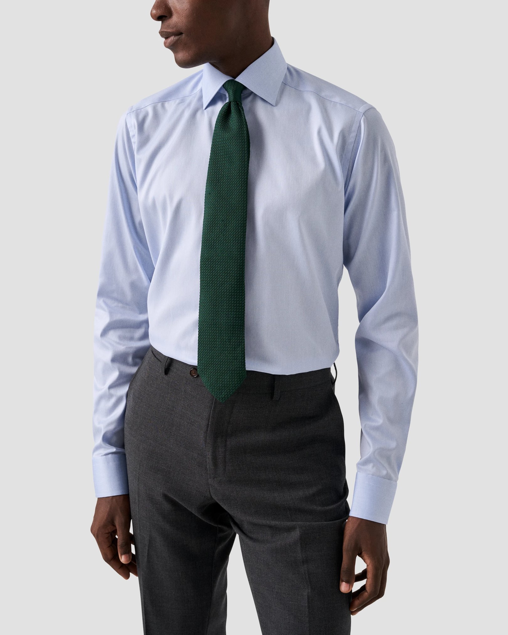 Eton - light blue signature twill shirt xls