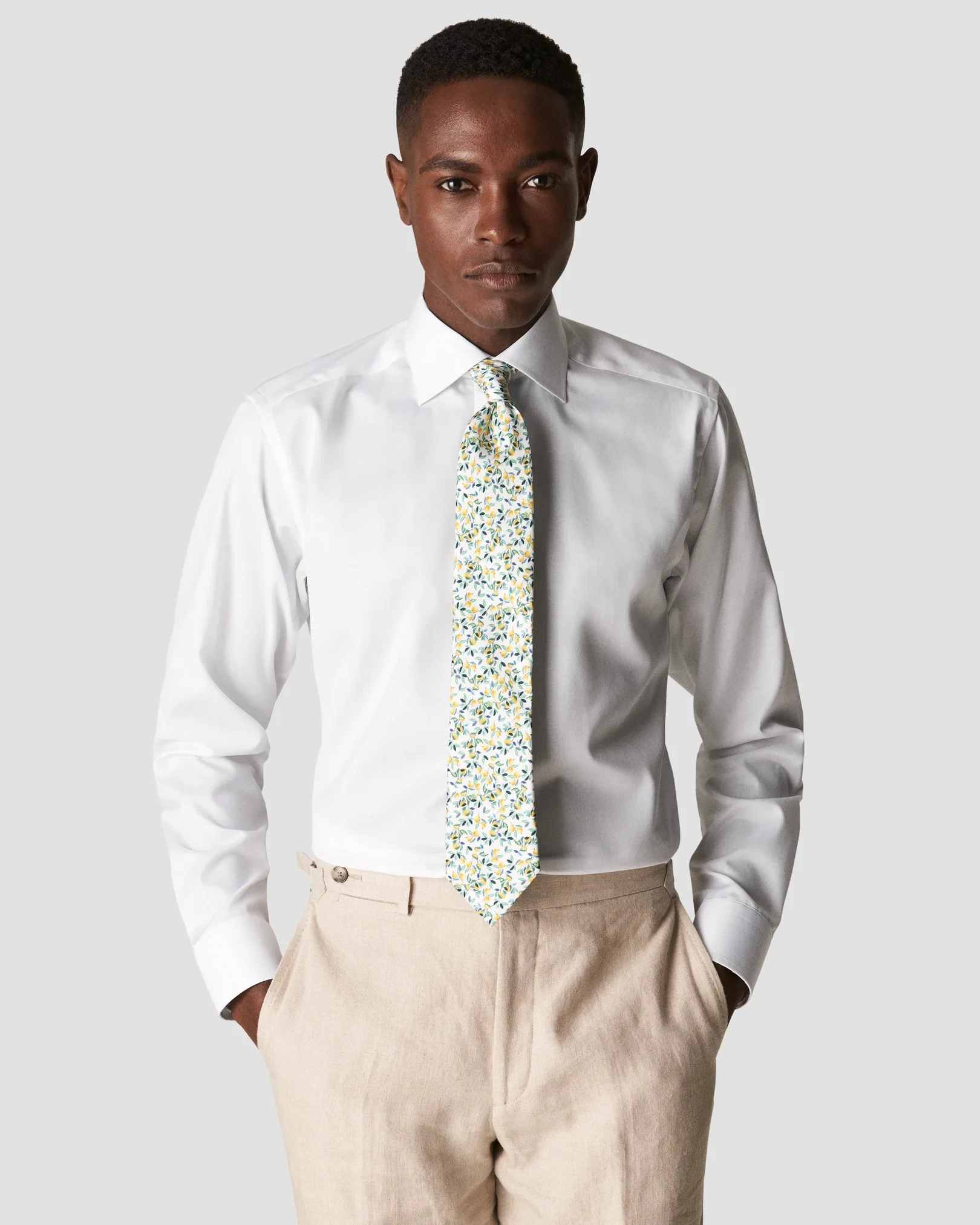 Eton - white signature twill with special details