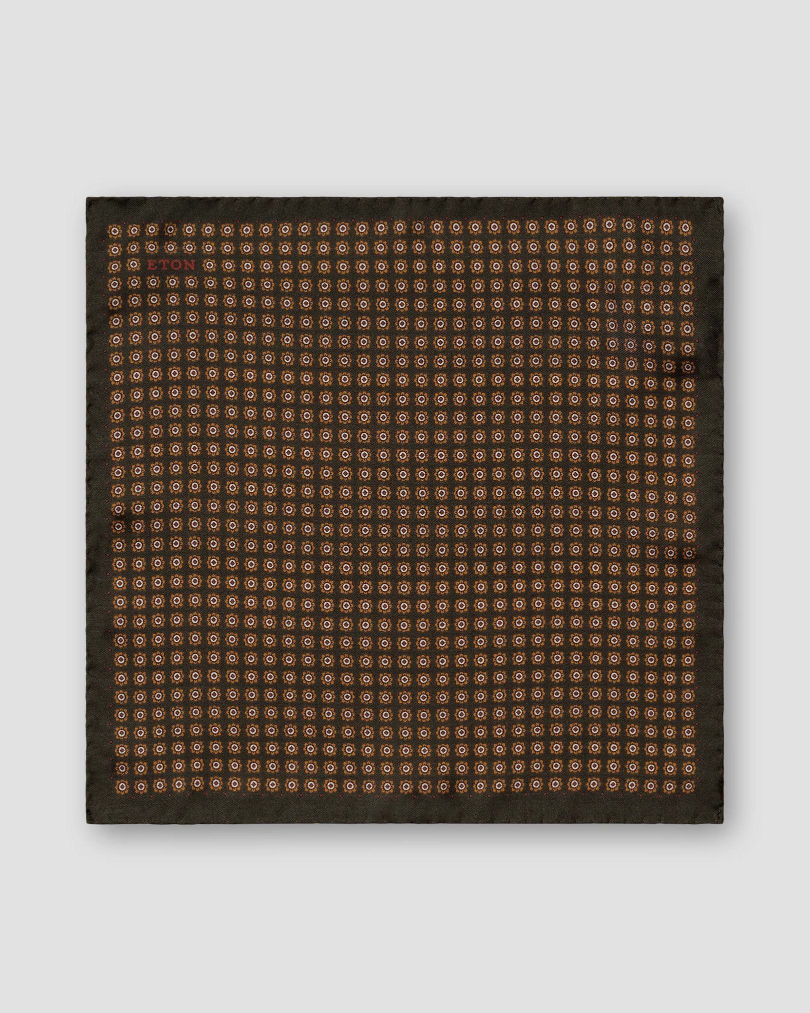 Eton - dark green pocket square
