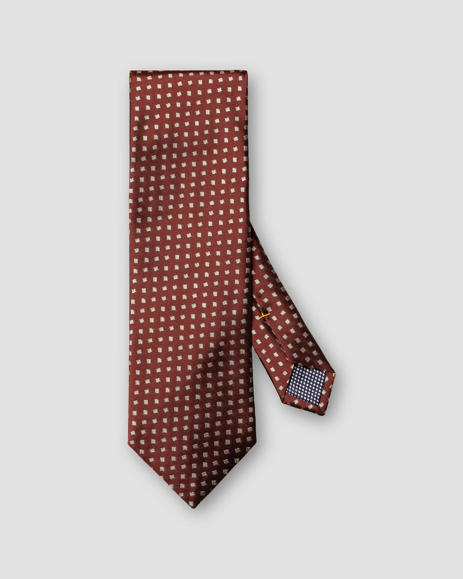 Eton - burgundy geometric silk tie ss