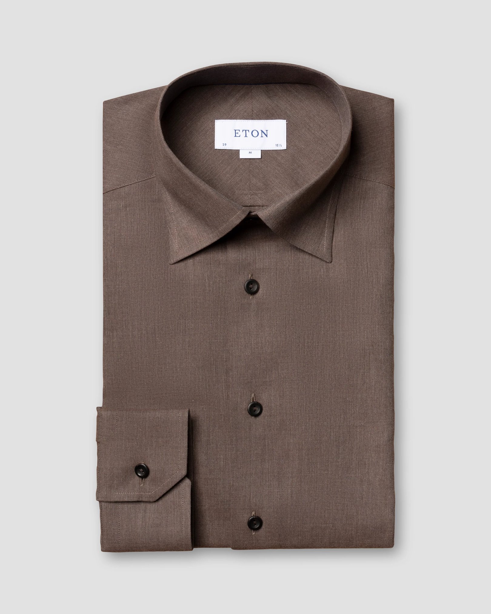 Eton - brown crease resistant flannel