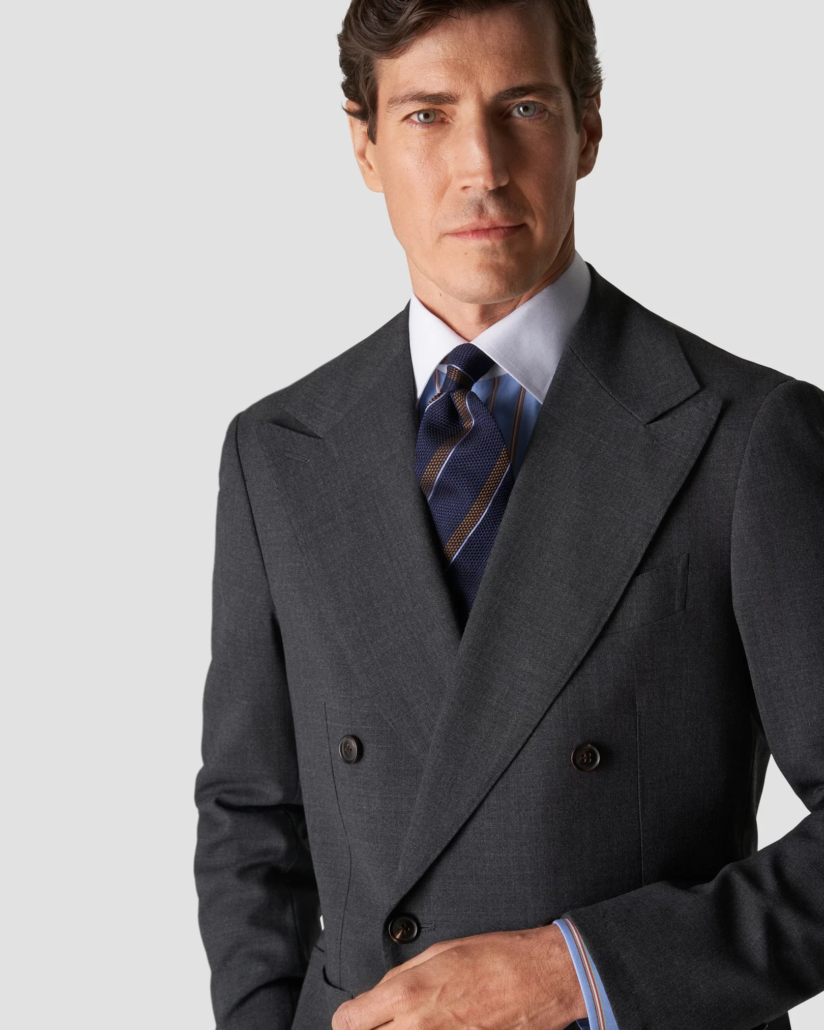 Eton - light blue finetwill cut away