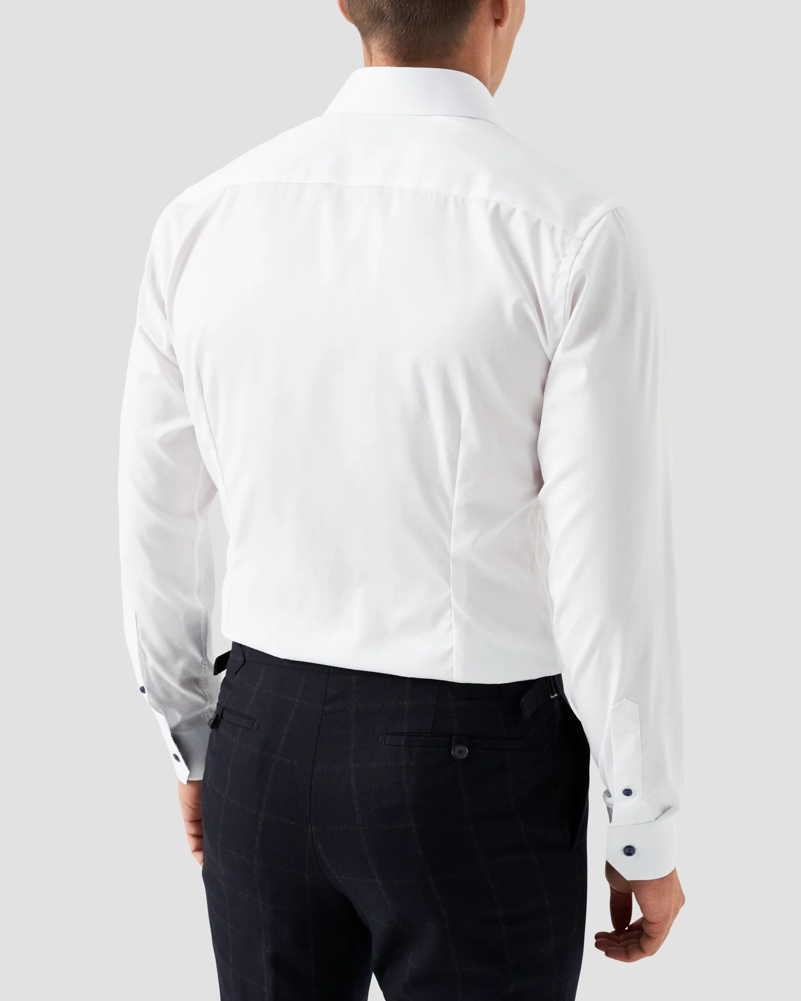 Eton - white signature twill floral details shirt