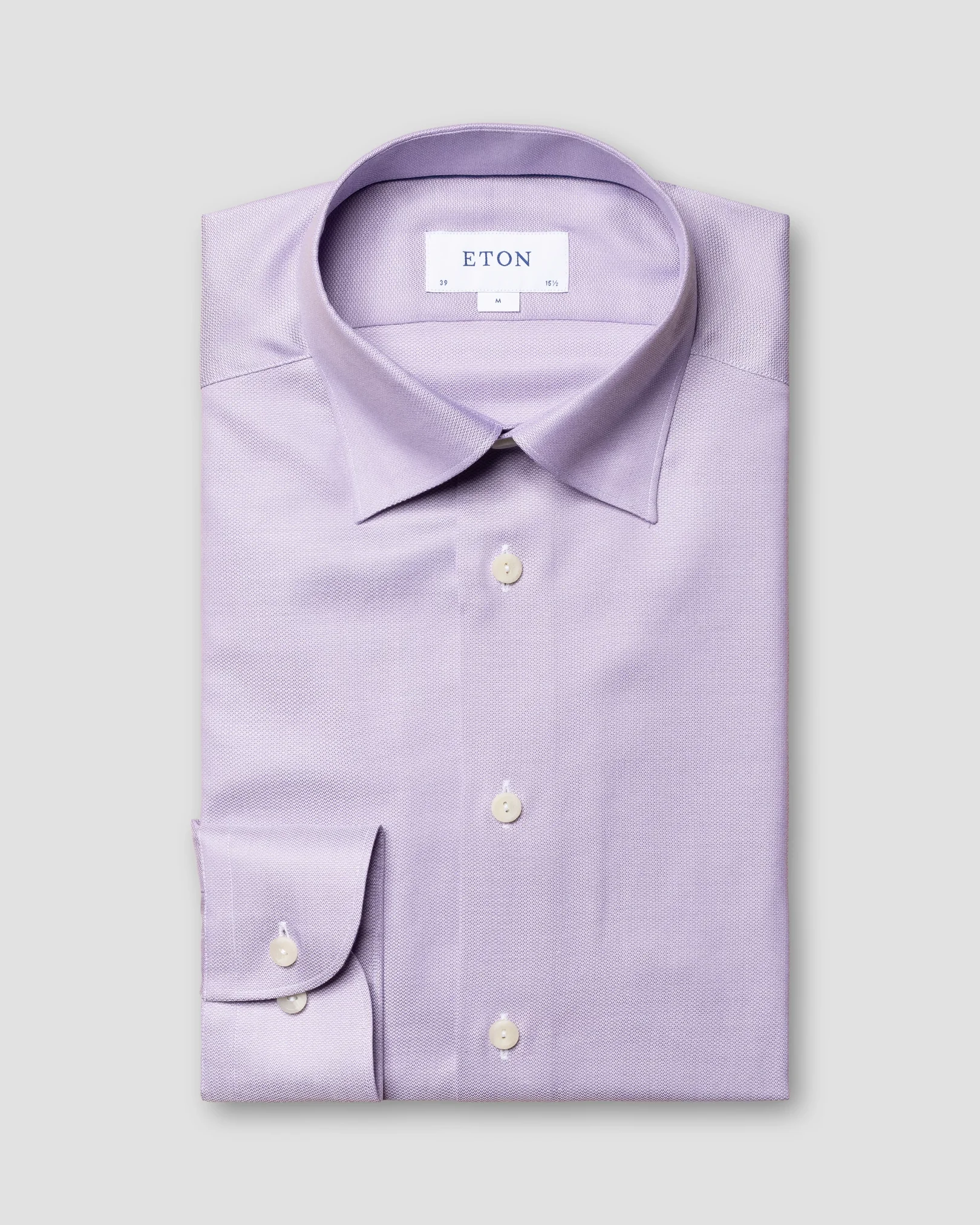 Eton - light purple cotton lyocell stretch