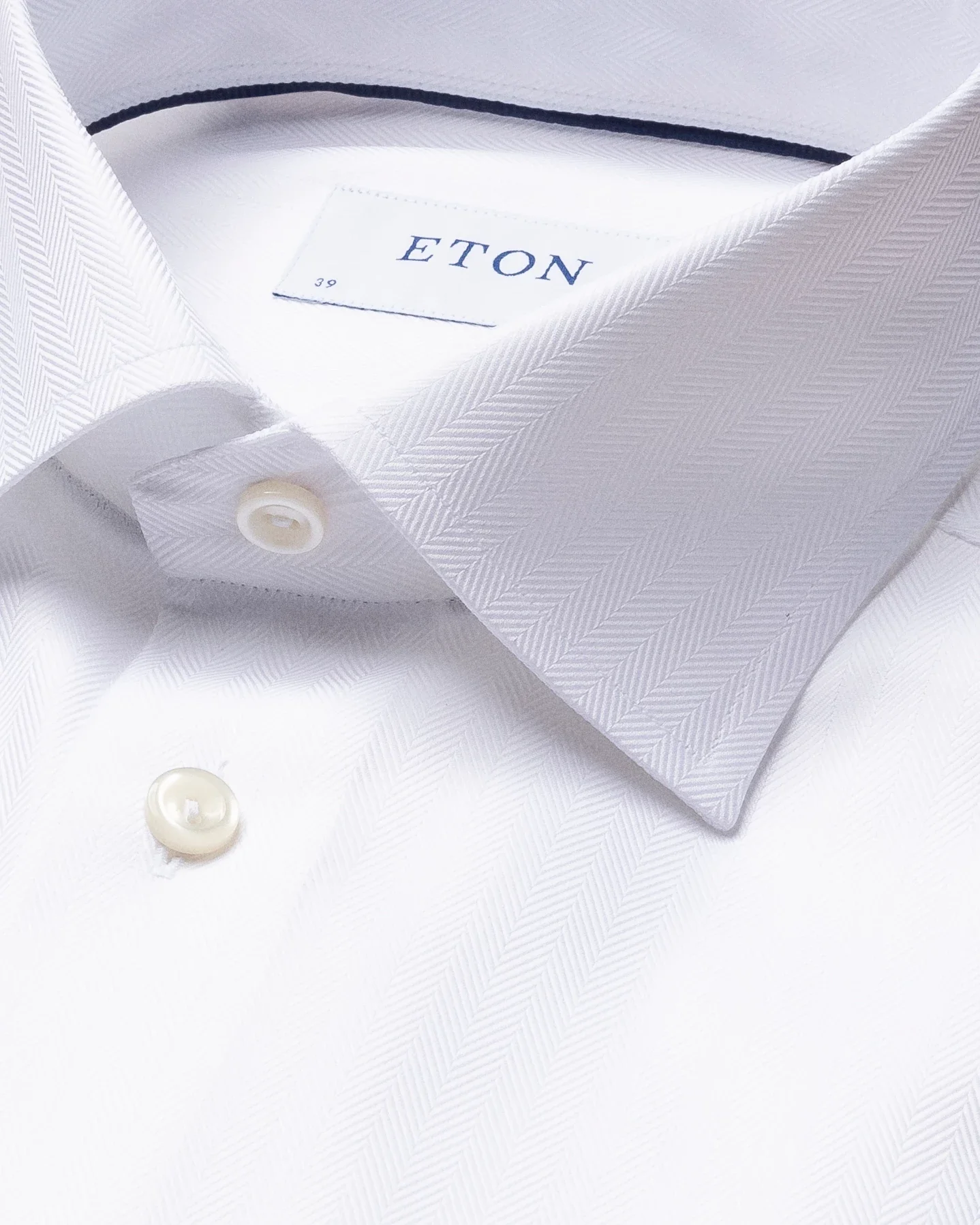 Eton - white herringbone french cuff shirt