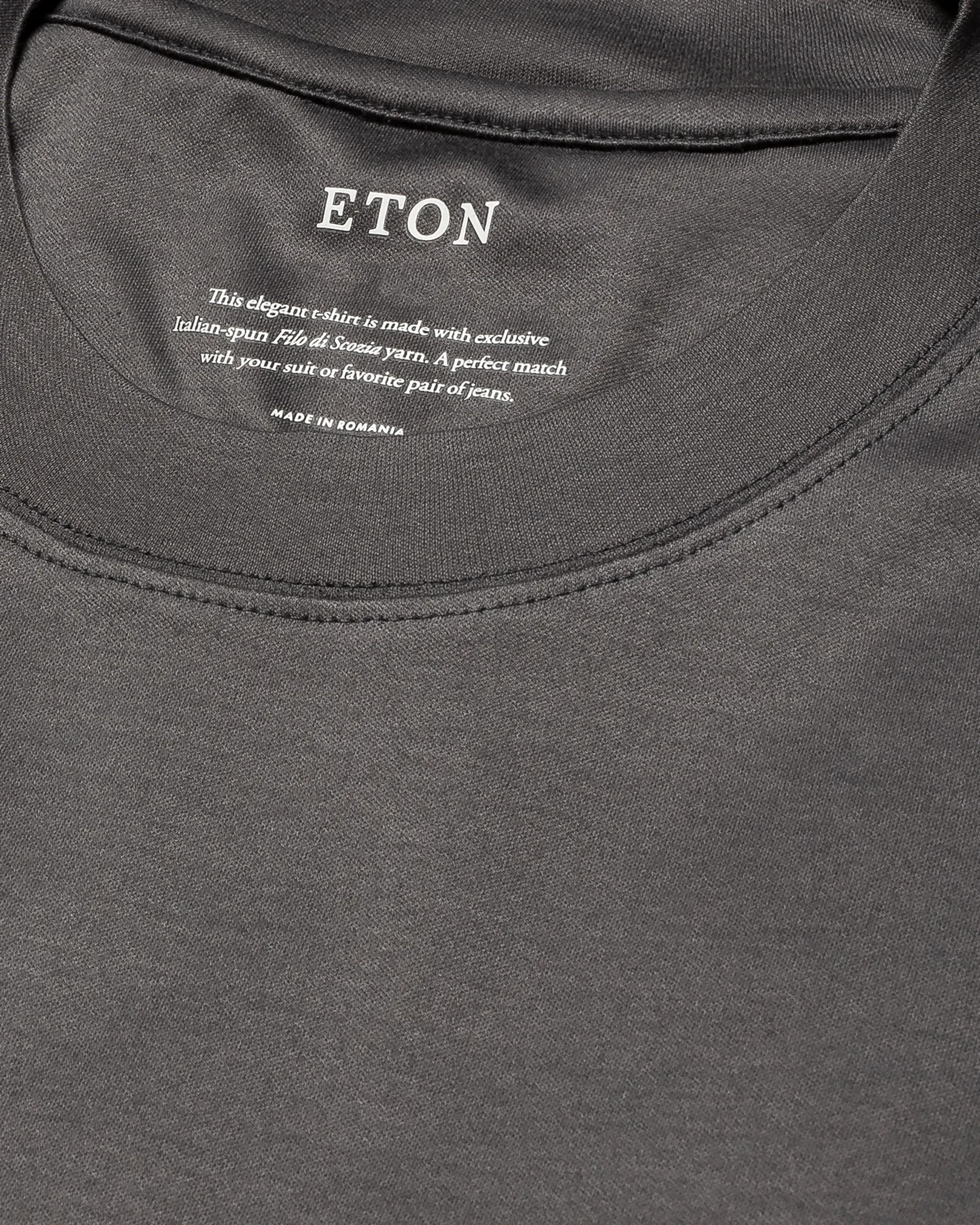 Eton - mid grey jersey t shirt short sleeve