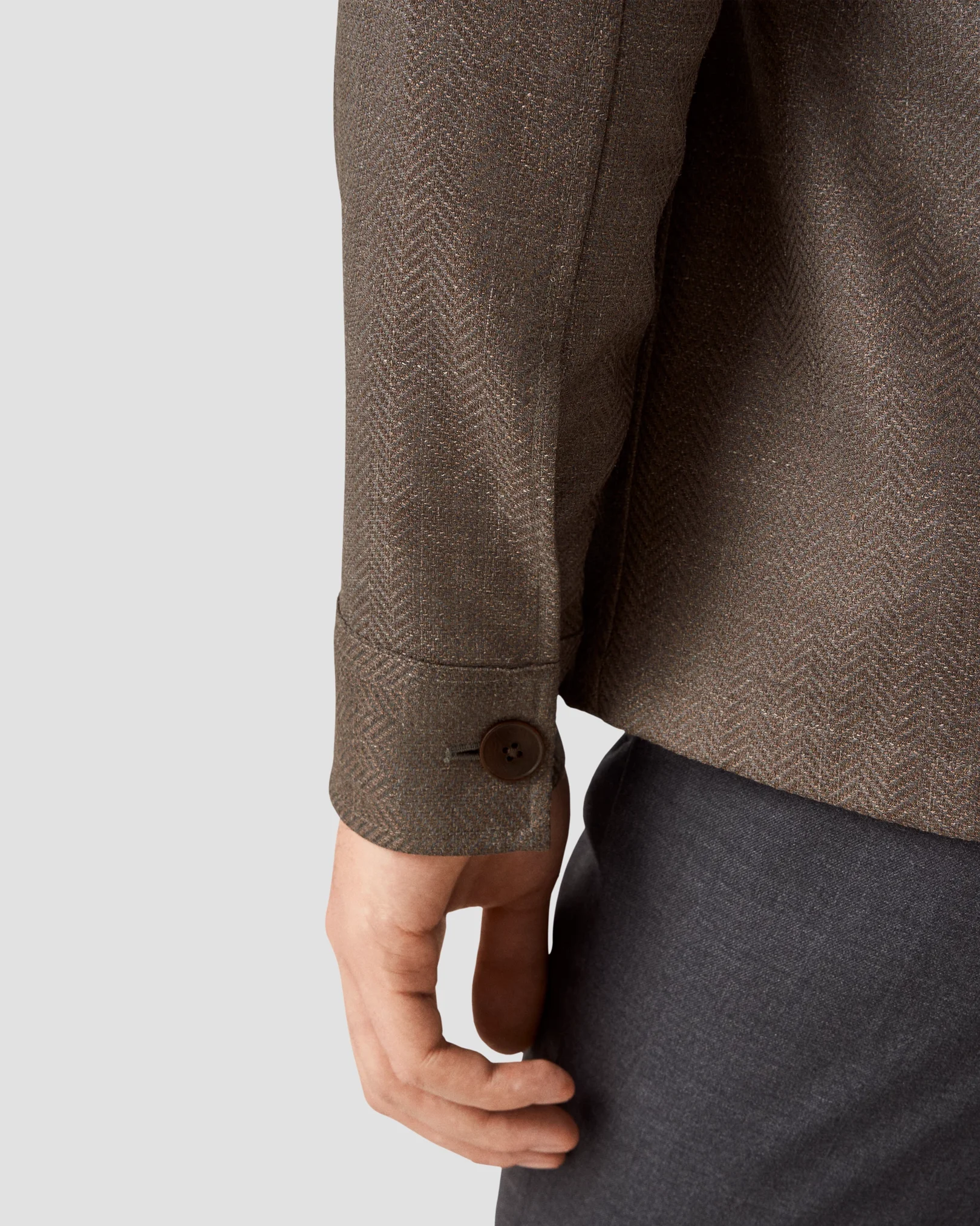 Eton - beige regular blend overshirt