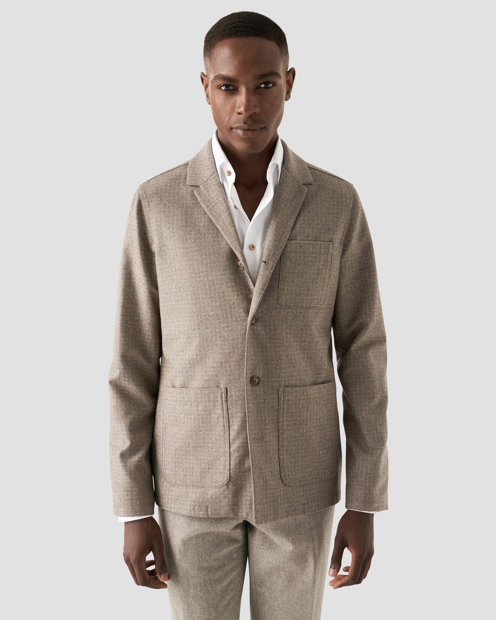 Eton - brown flannel overshirt