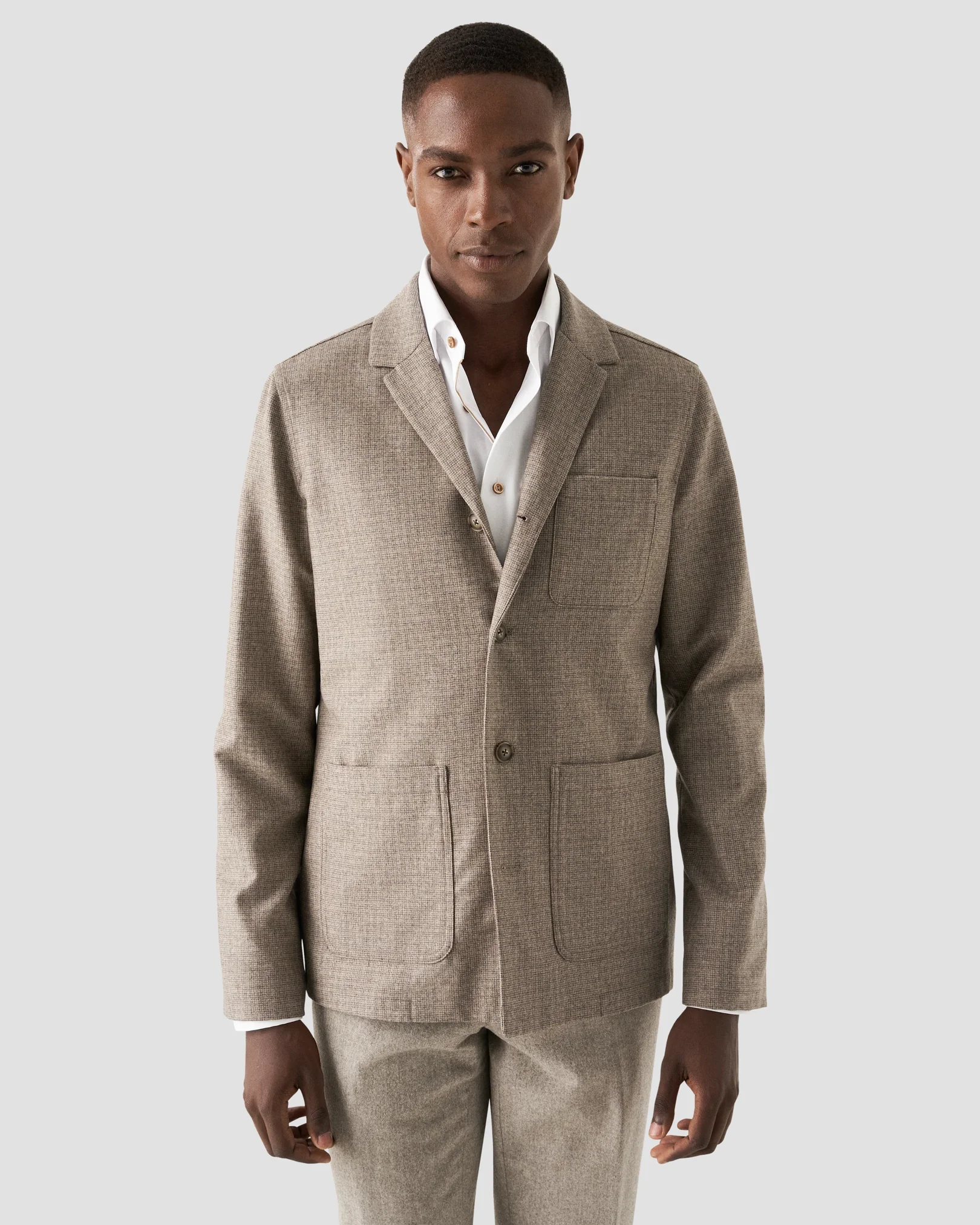 Eton - brown flannel overshirt