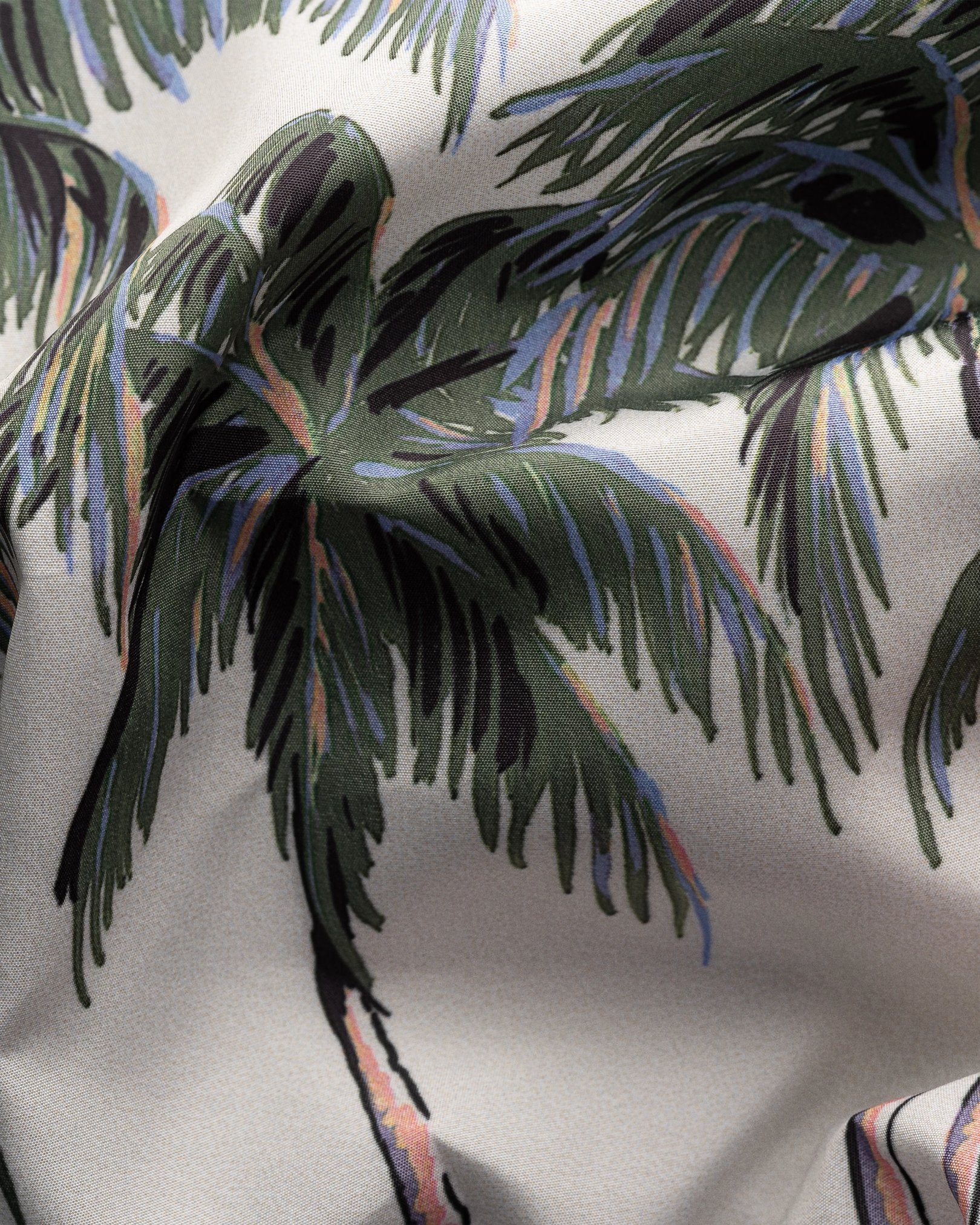 Eton - mid green palm tree swim shorts