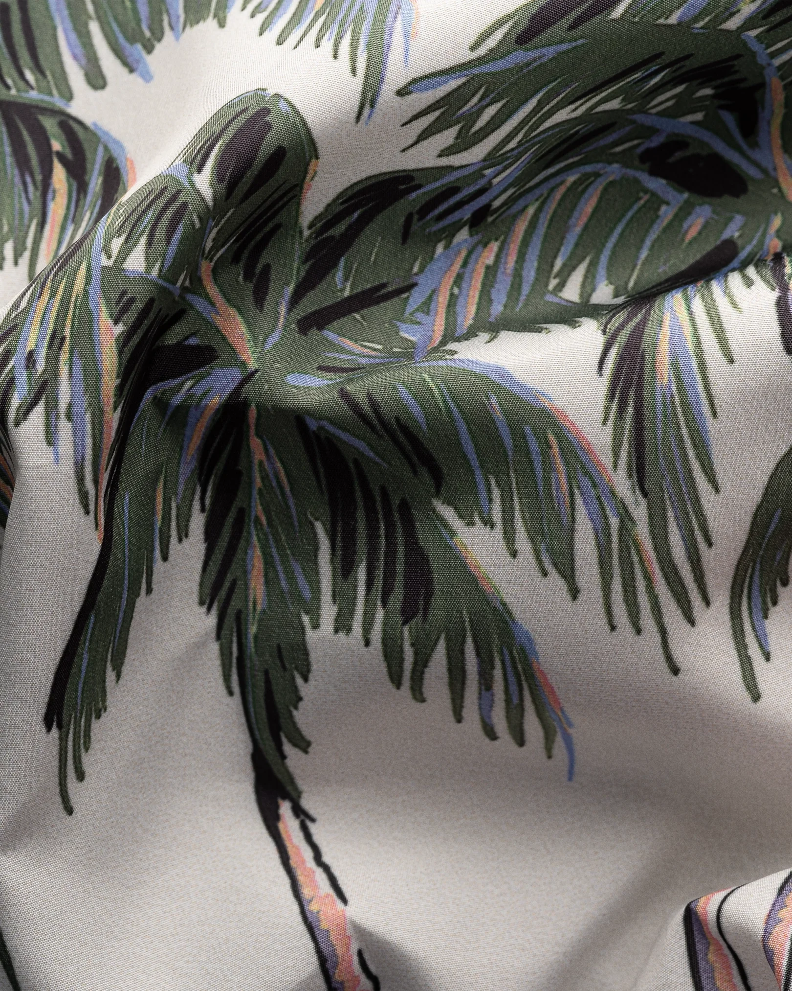 Eton - mid green palm tree swim shorts