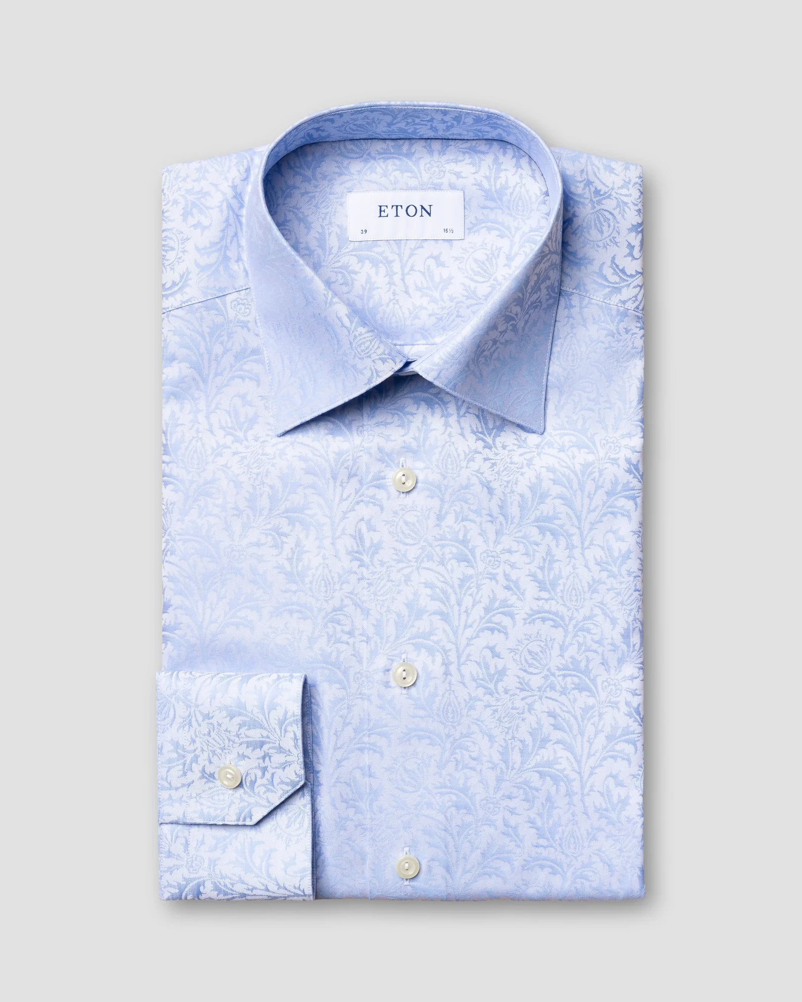 Eton - blue jacquard tuxedo shirt