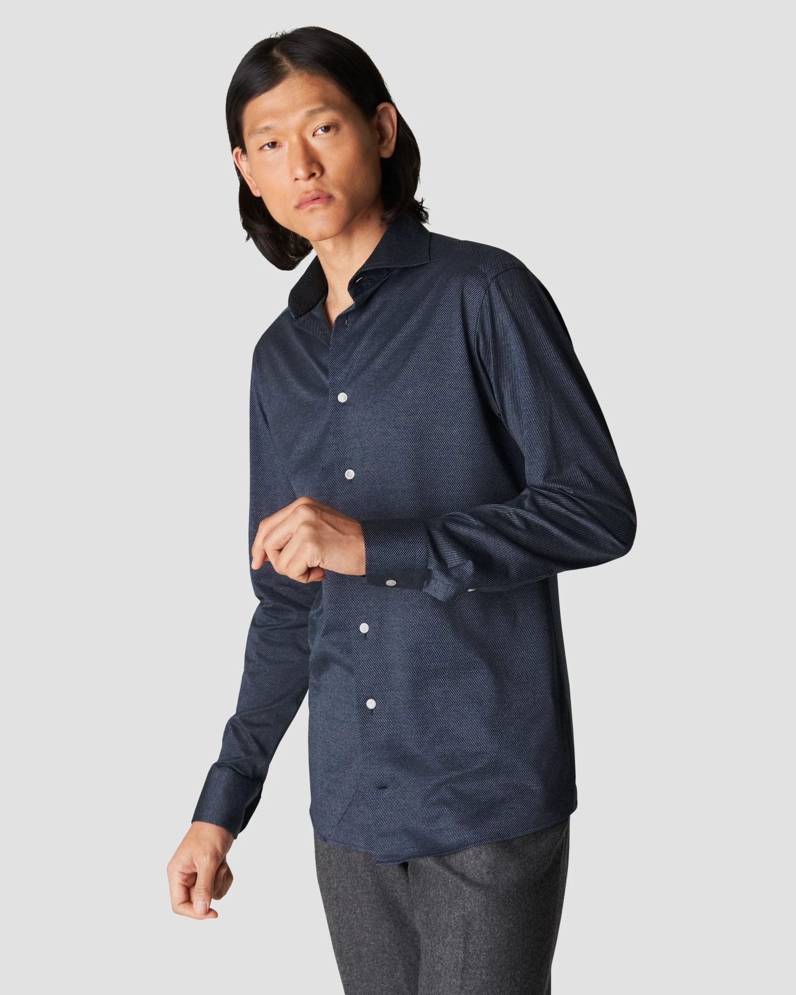 Eton - navy blue knit king