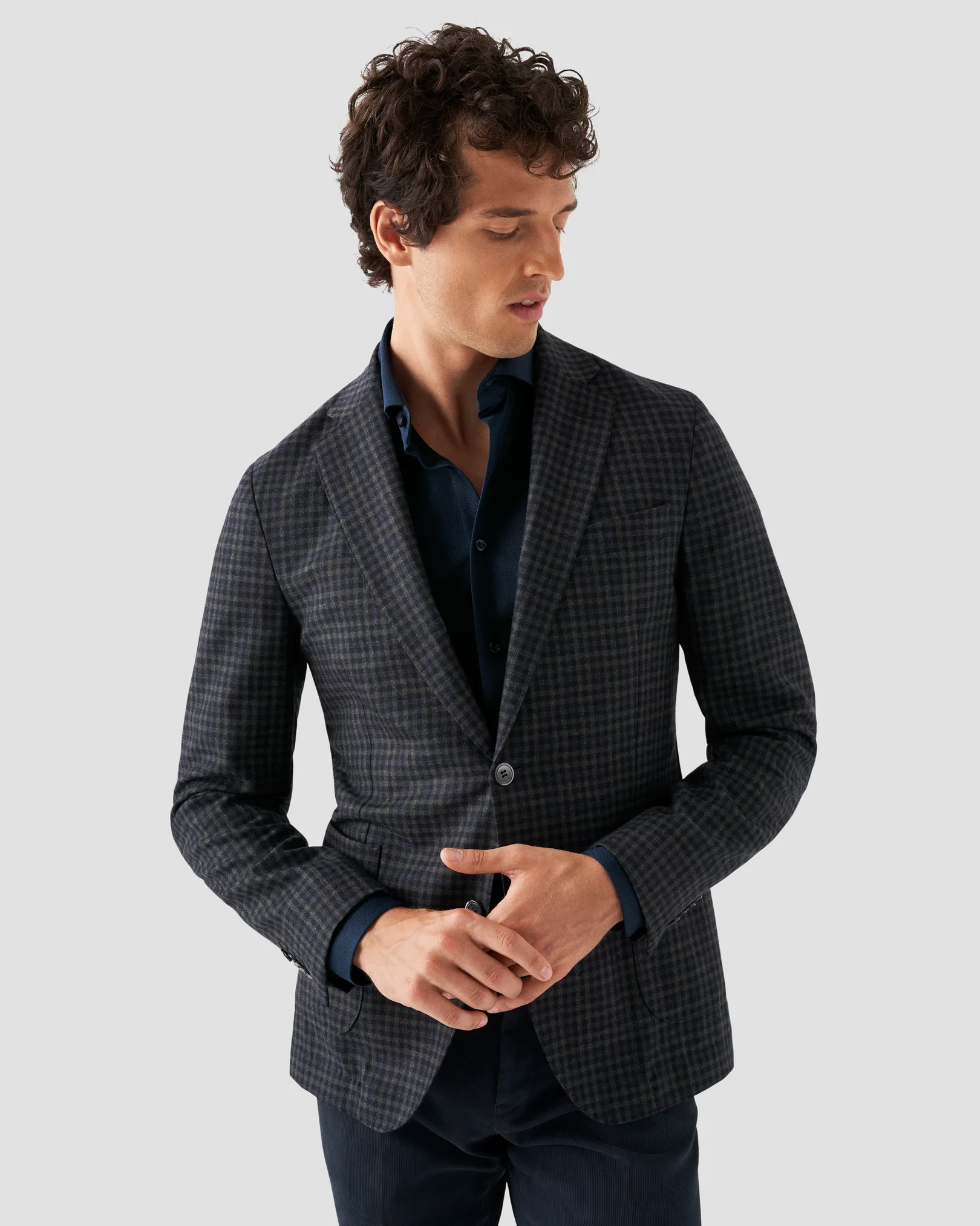Eton - dark blue doub heavy piquet ocs
