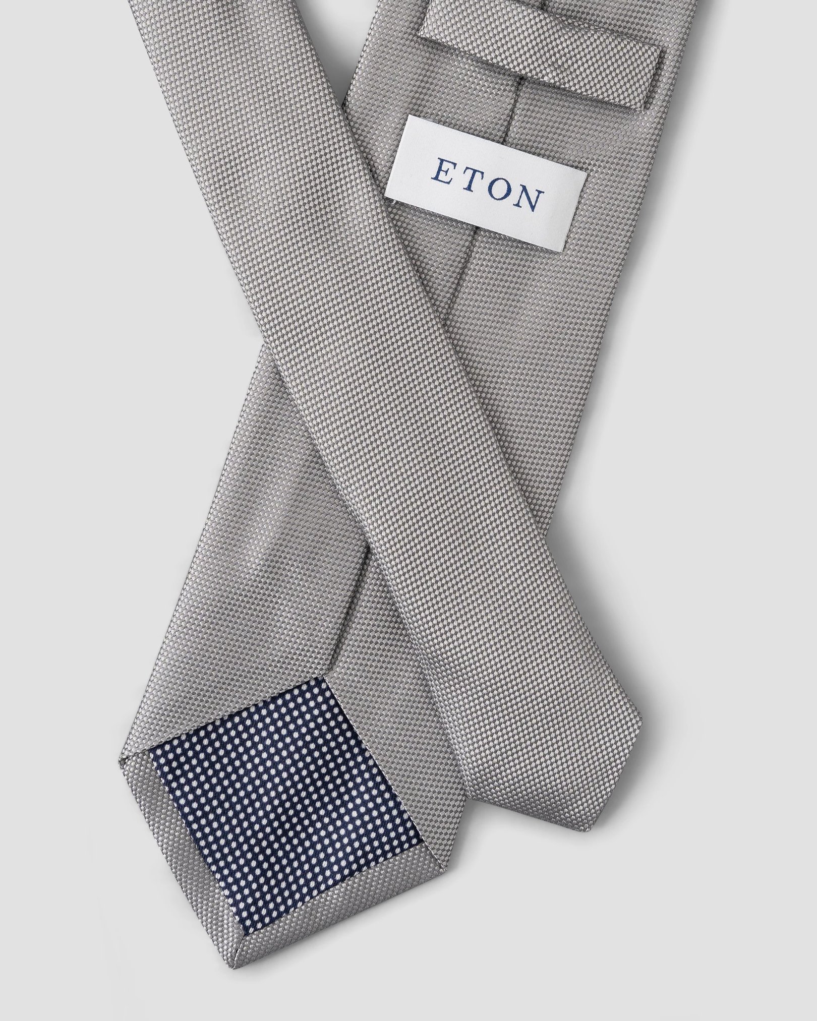 Eton - grey basket weave tie