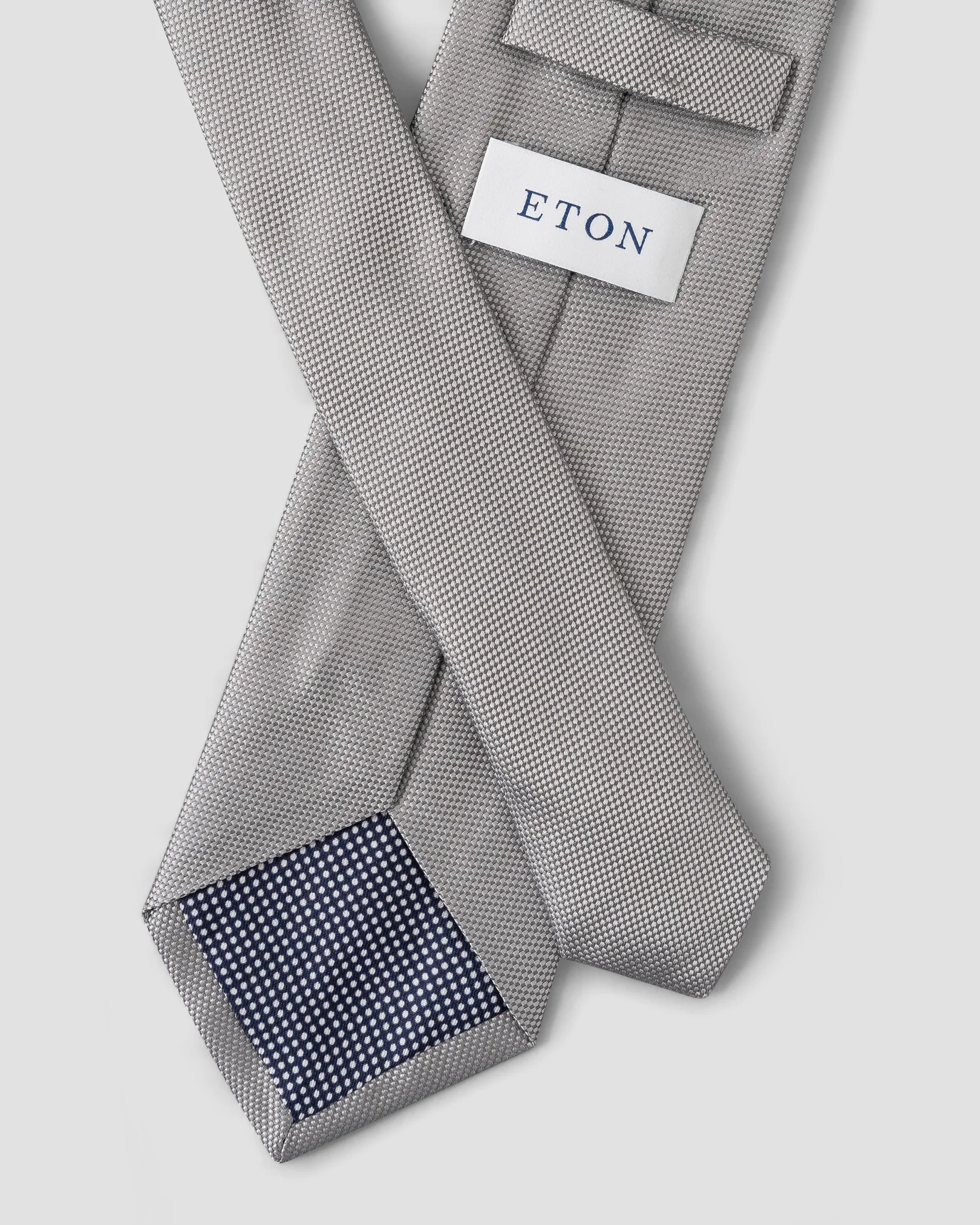 Eton - grey basket weave tie