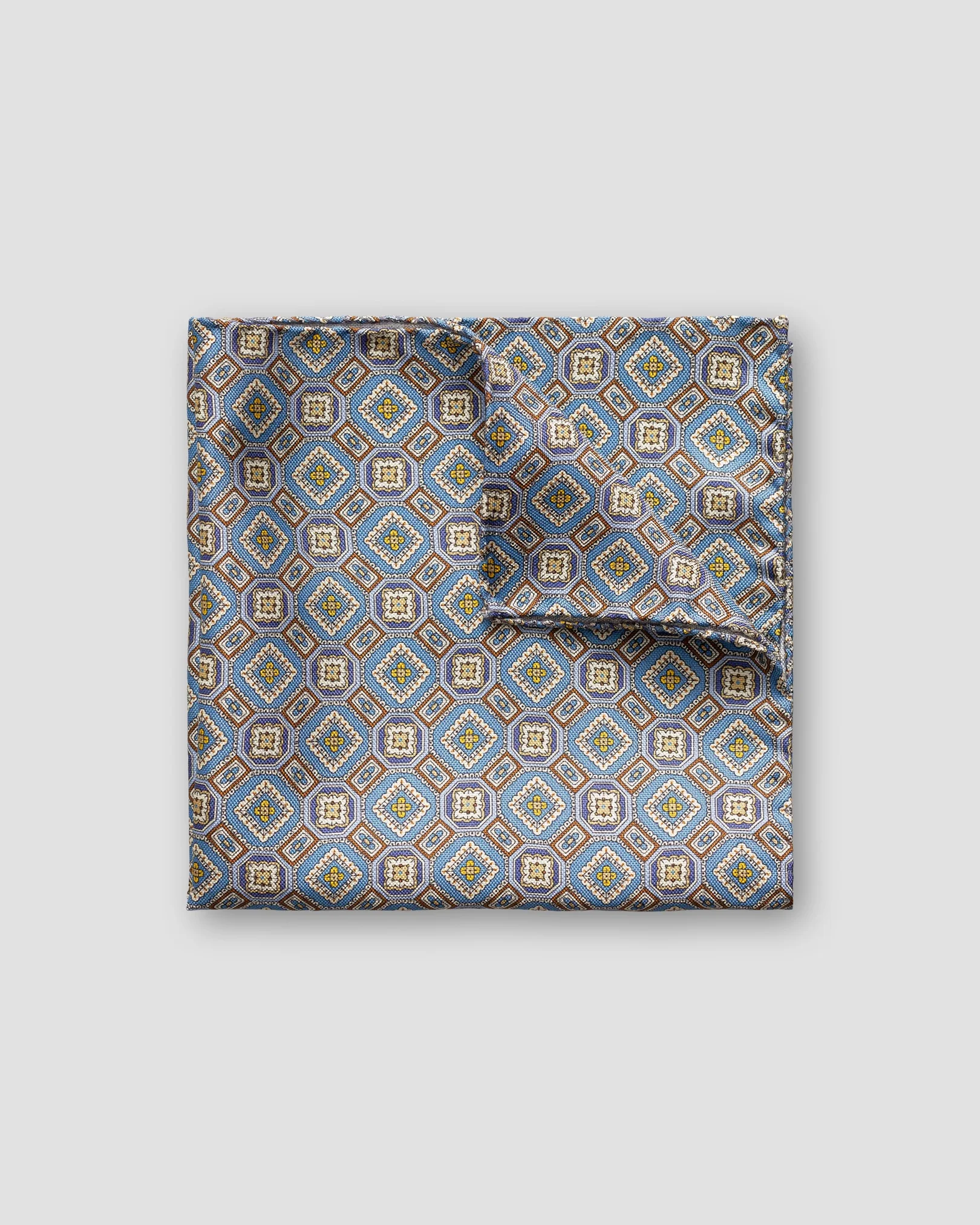 Eton - blue medallion pocket square