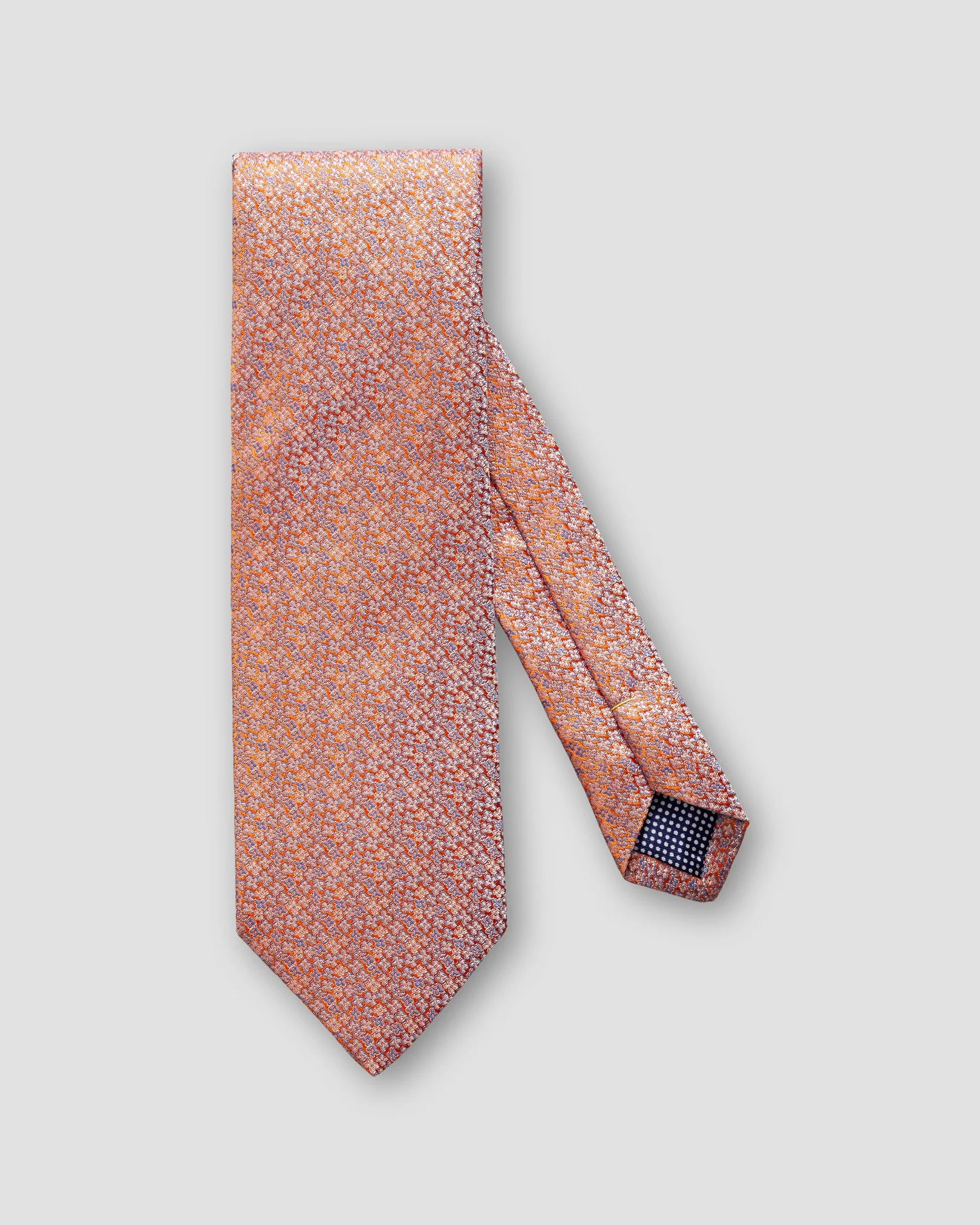 Eton - orange micro floral silk tie