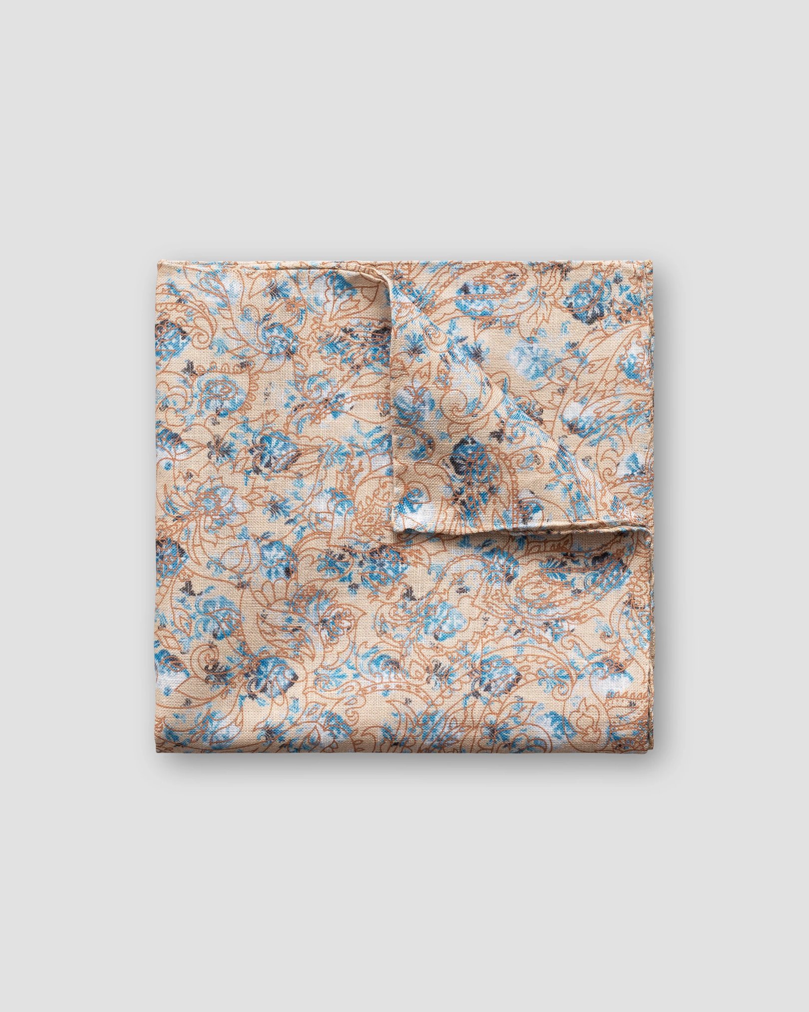 Eton - navy double patterned pocket square