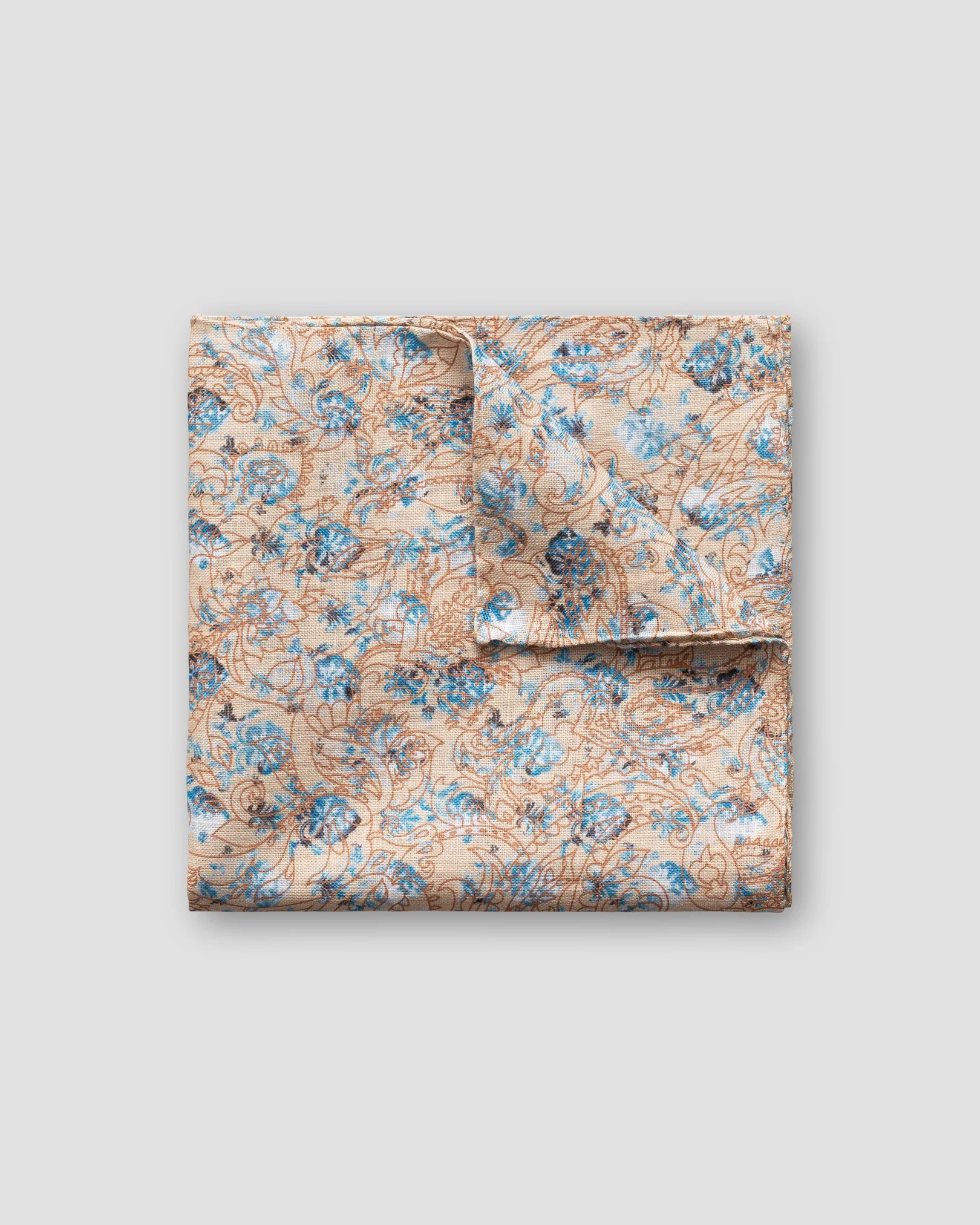 Eton - navy double patterned pocket square