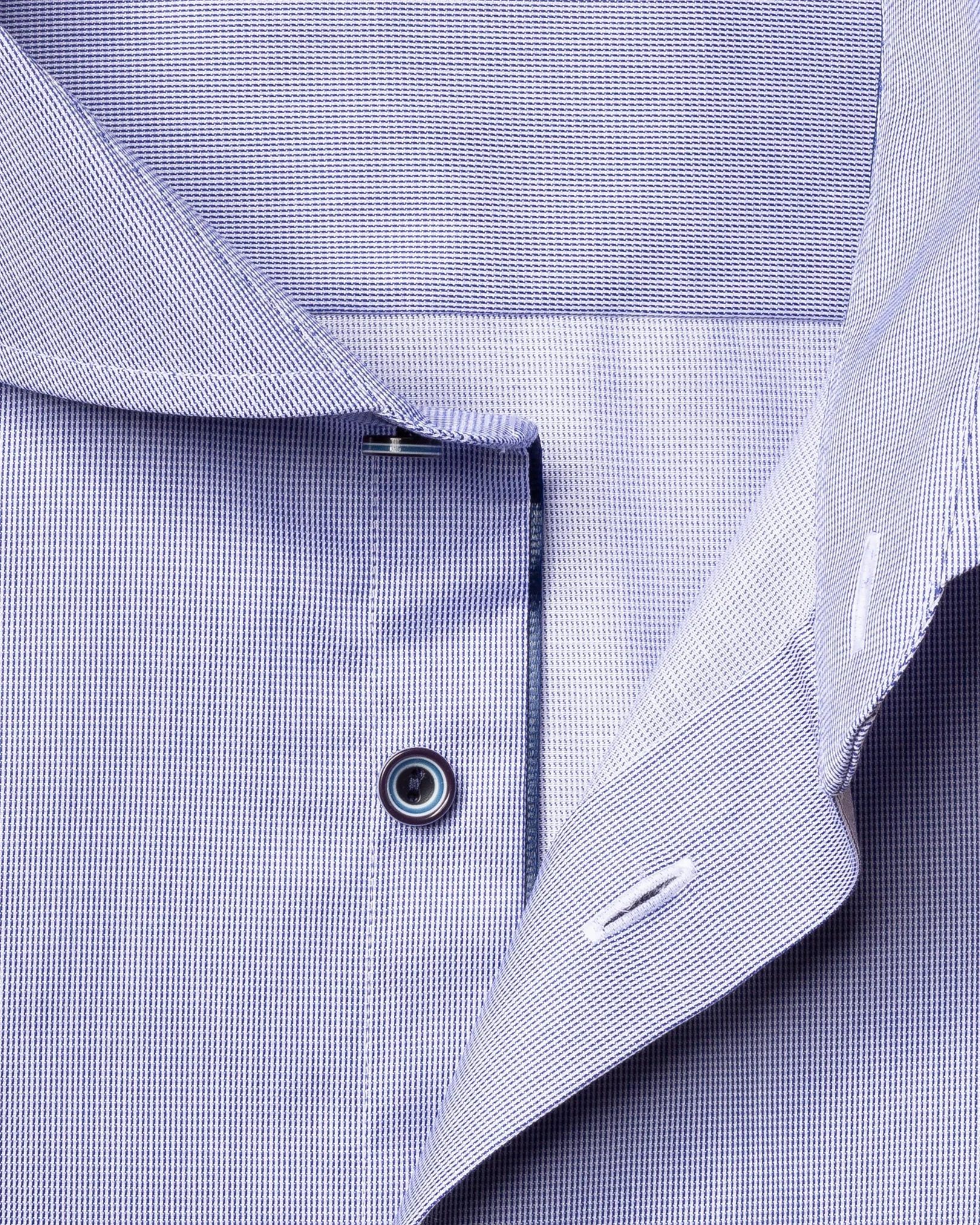 Eton - pastel navy shirt extreme cut away