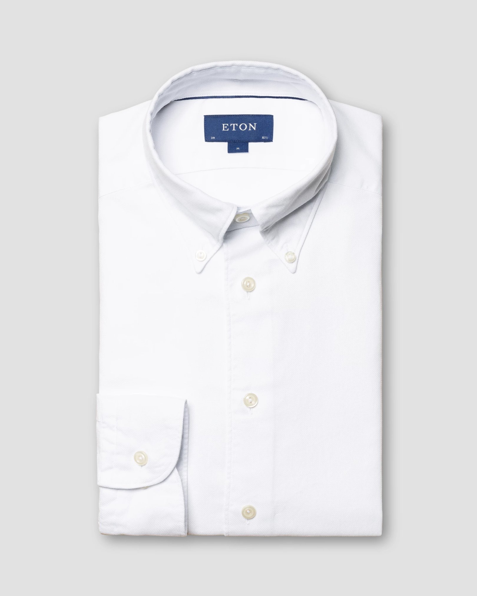 Eton - white royal oxford tencel buttondown