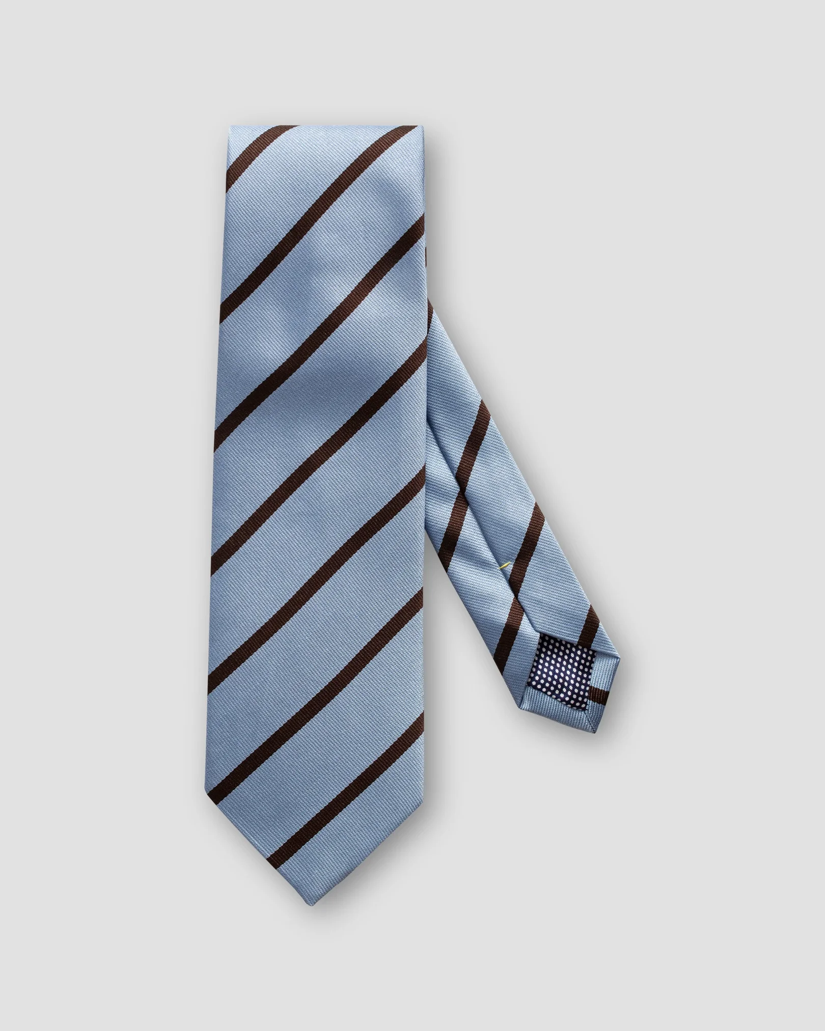 Eton - blue brown striped silk tie