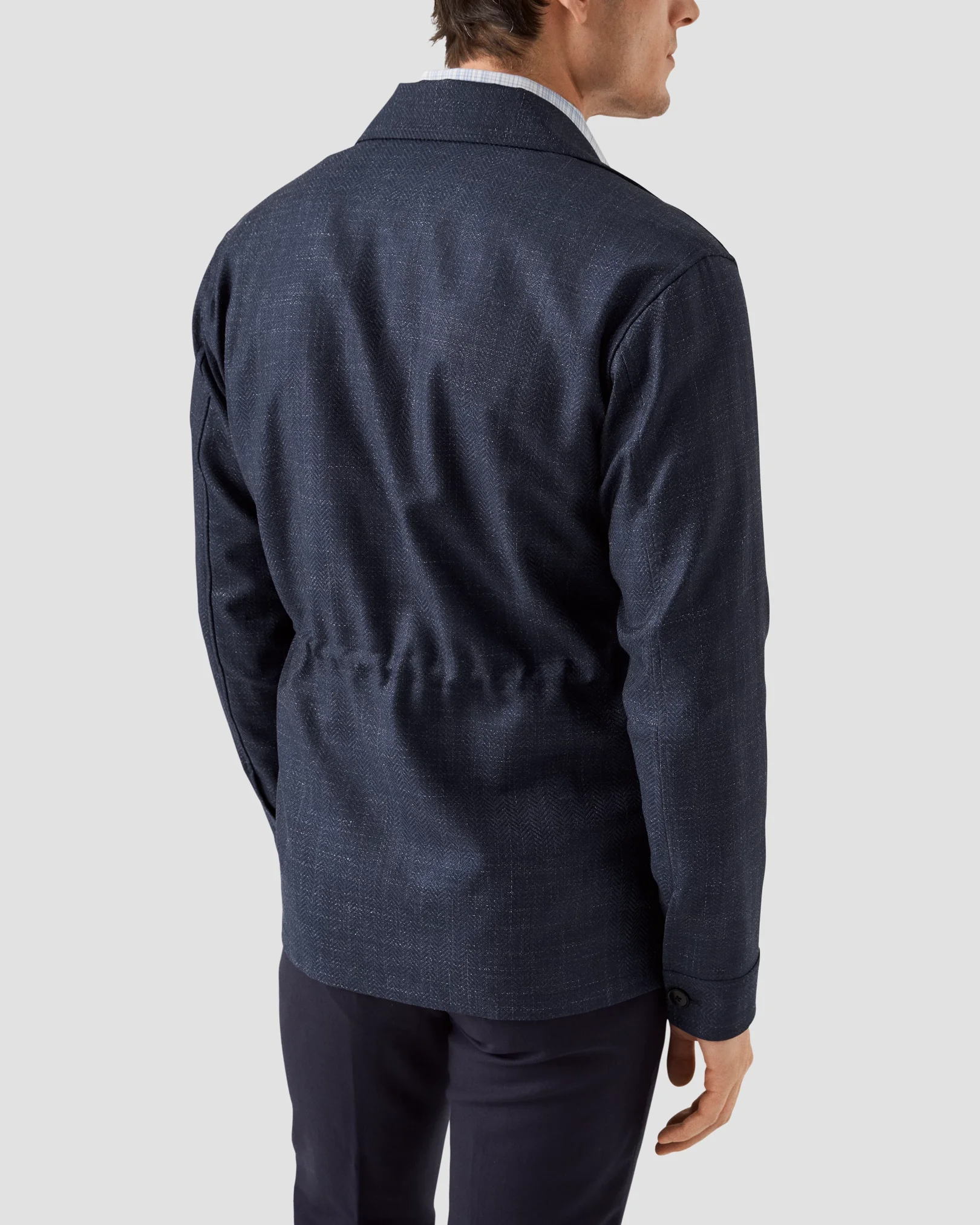 Eton - navy blue regular blend overshirt