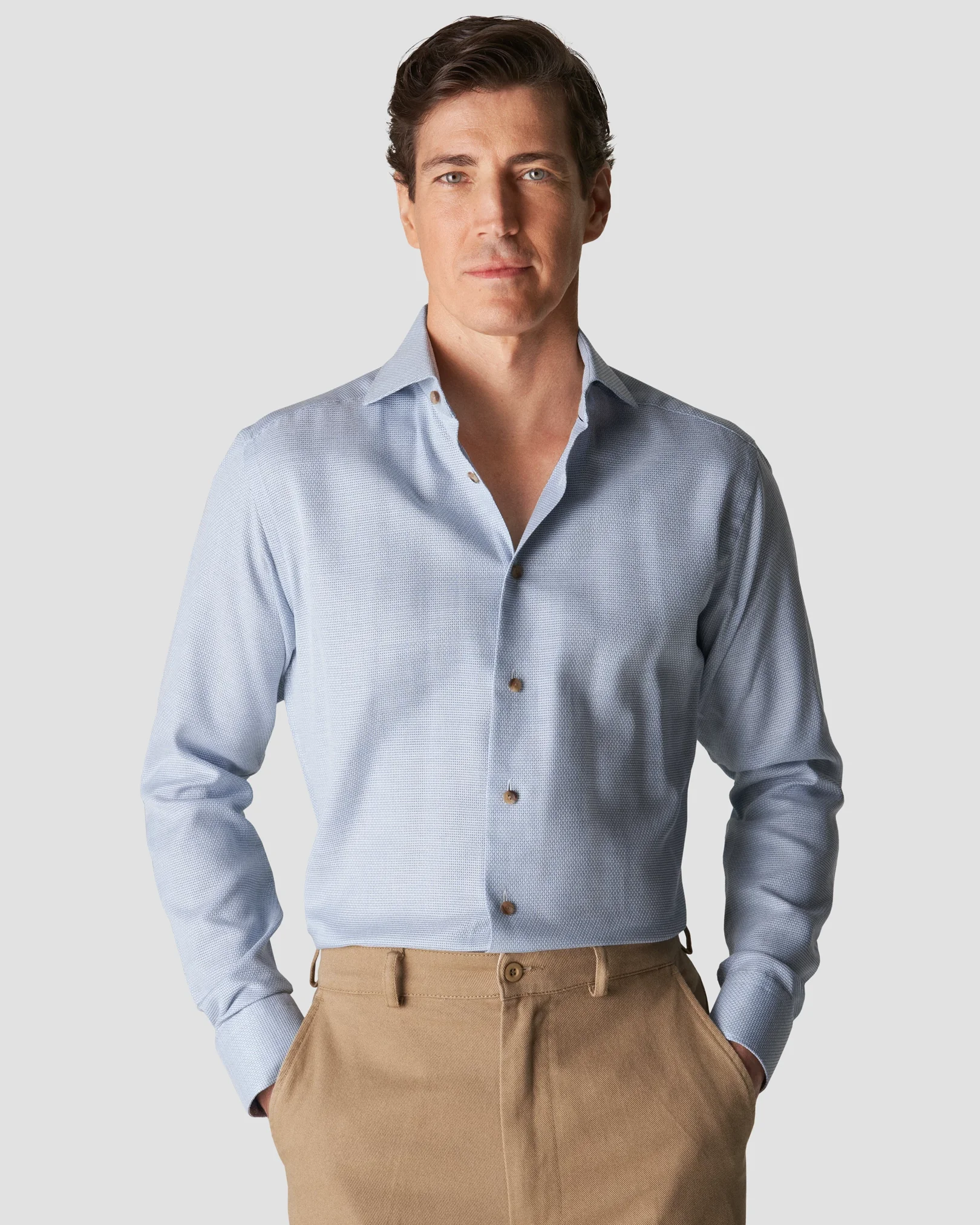 Eton - mid blue basket weave