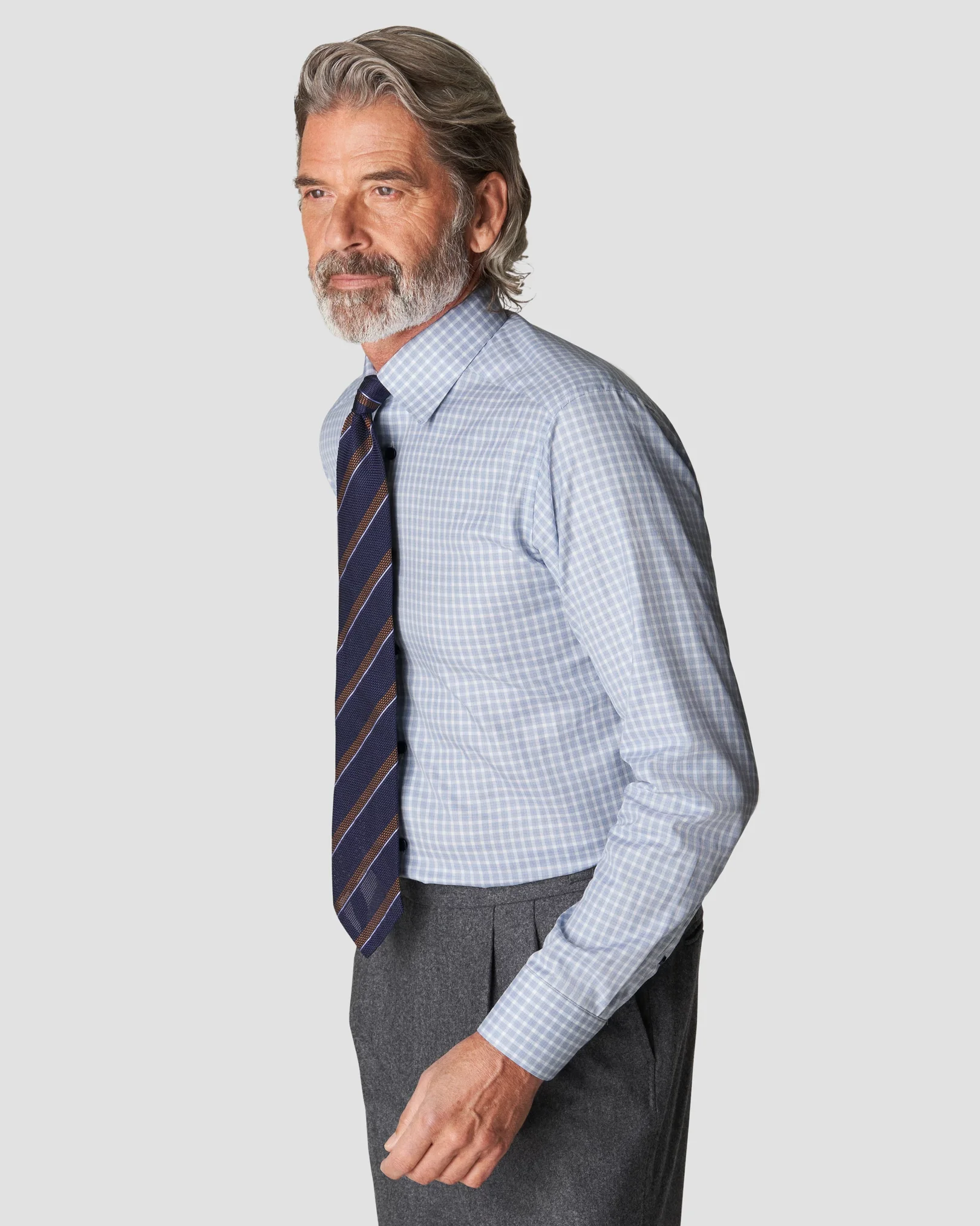 Eton - navy blue cottontencel stretch