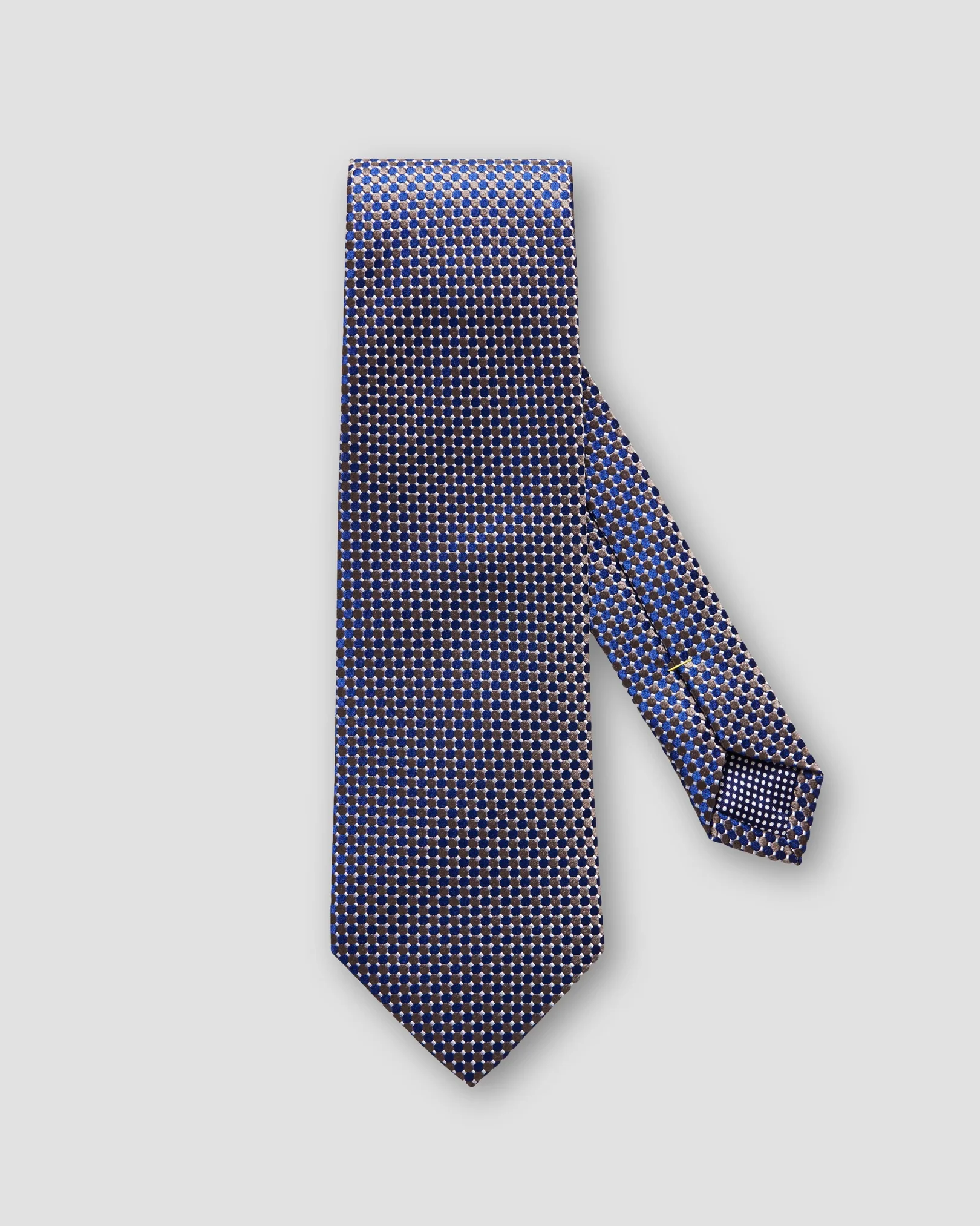 Eton - brown geometric silk tie