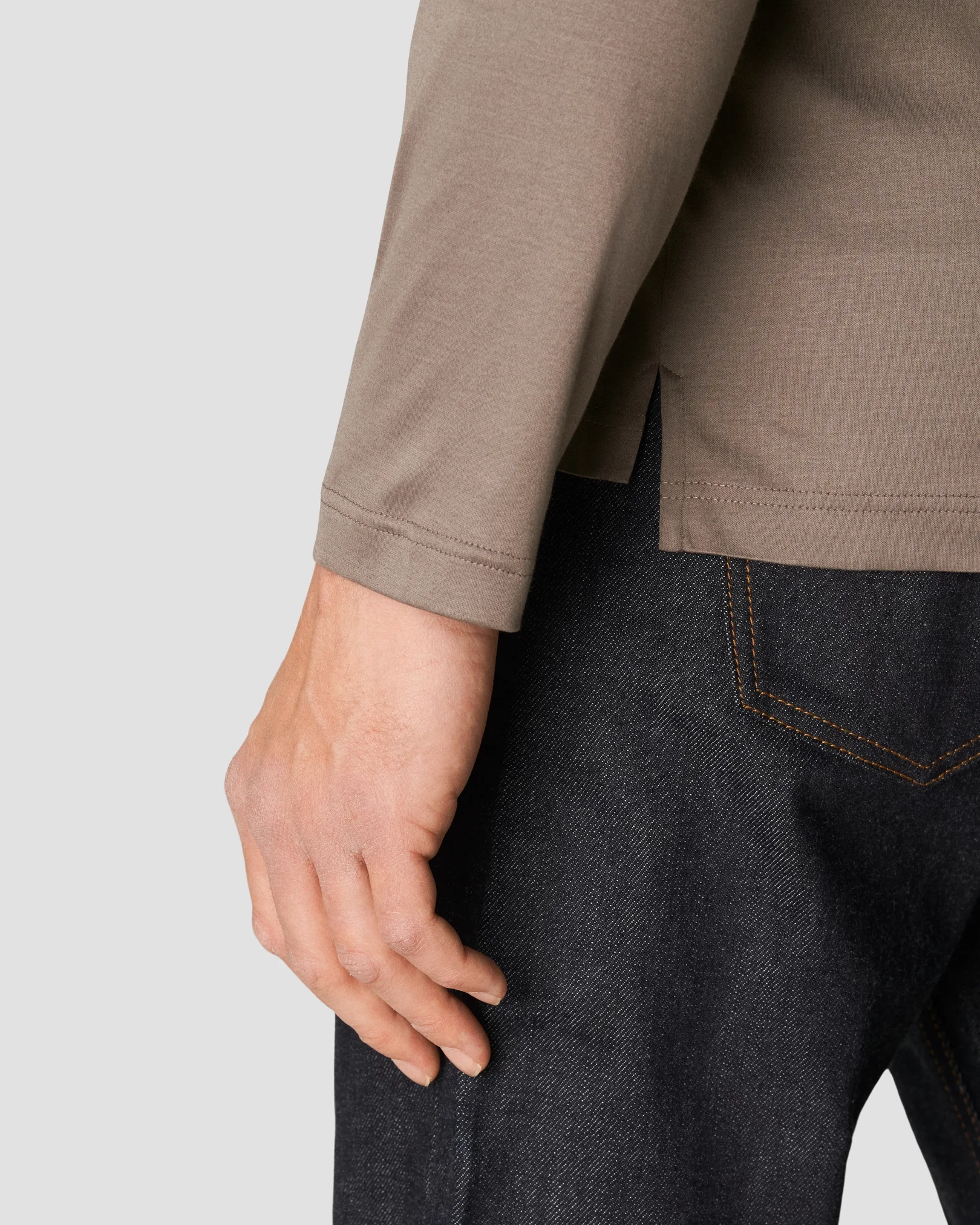 Eton - light grey jersey knitted