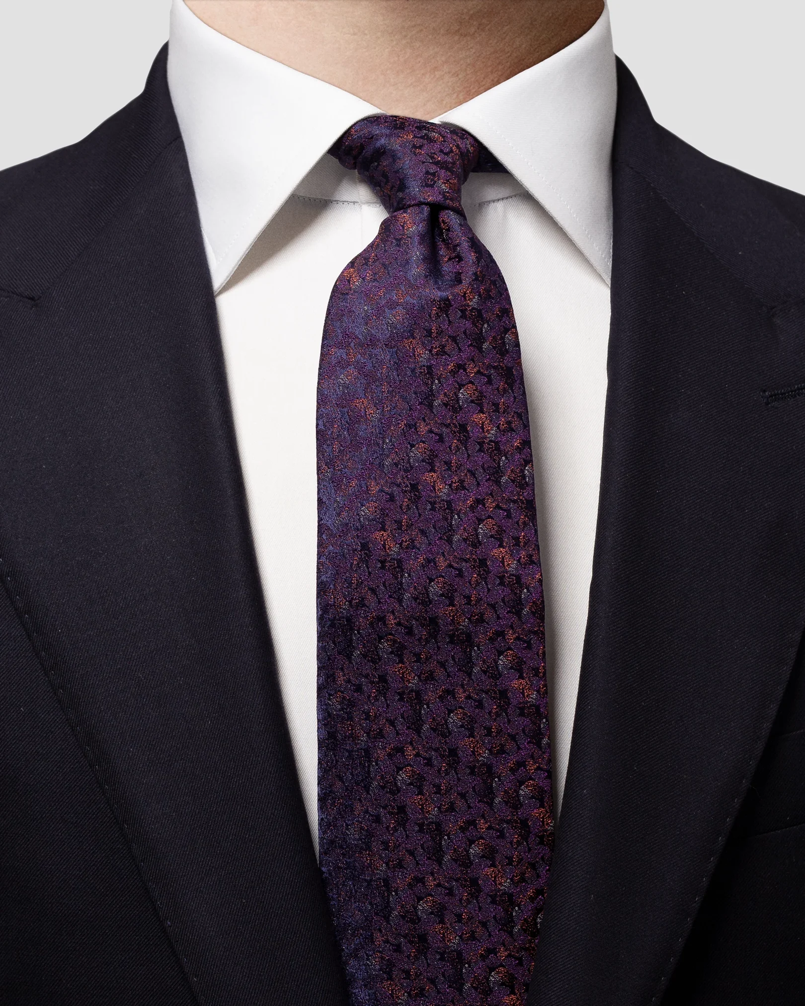 Eton - lilac abstract silk tie