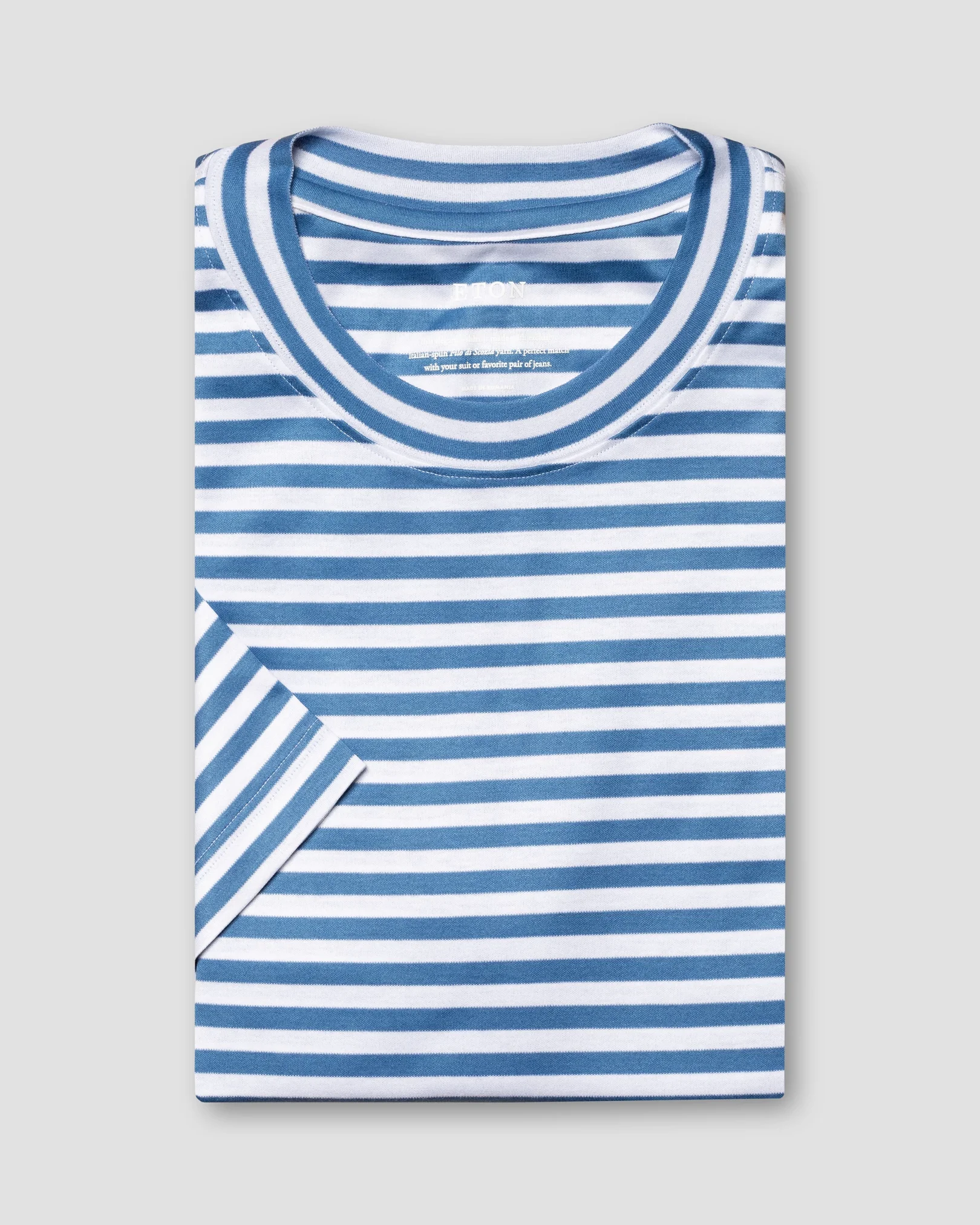 Eton - light blue interlock t shirt