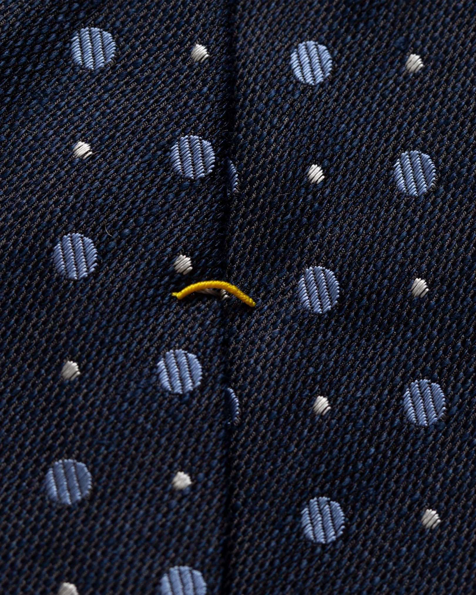 Eton - navy dotted silk cotton tie