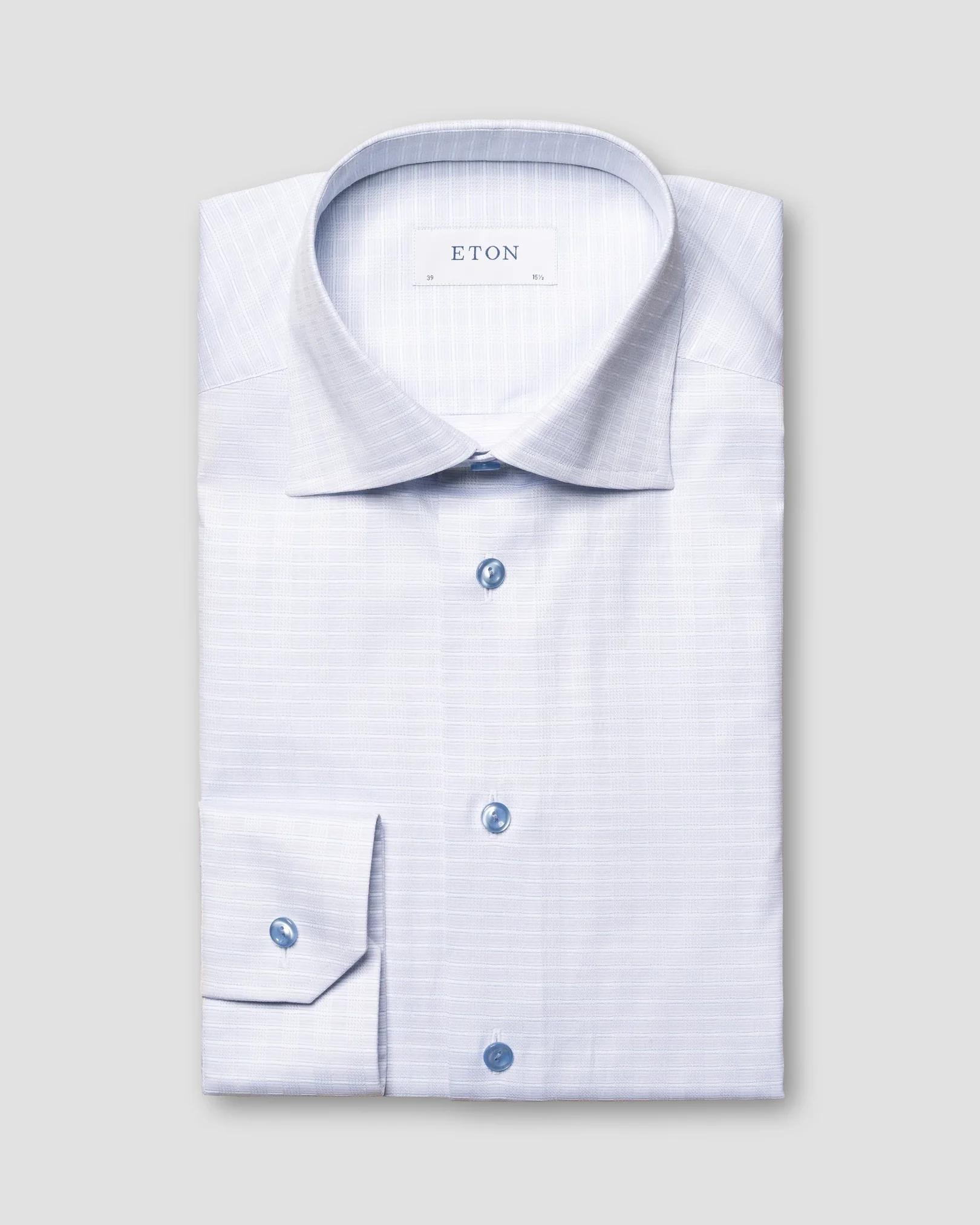 Eton - light purple twill cut away collar single cuff contemporary fit