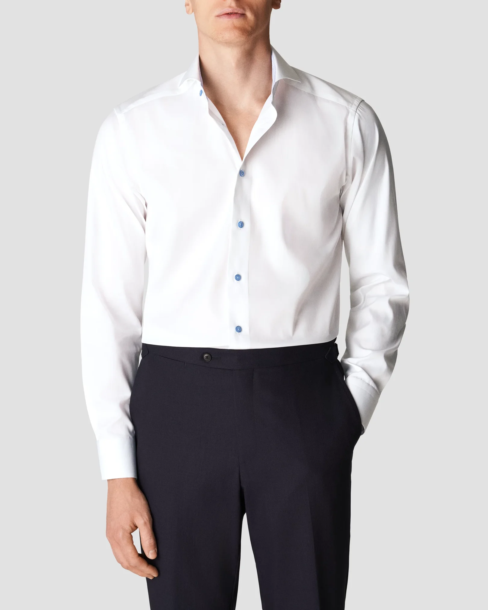 Eton - white poplin cut away single