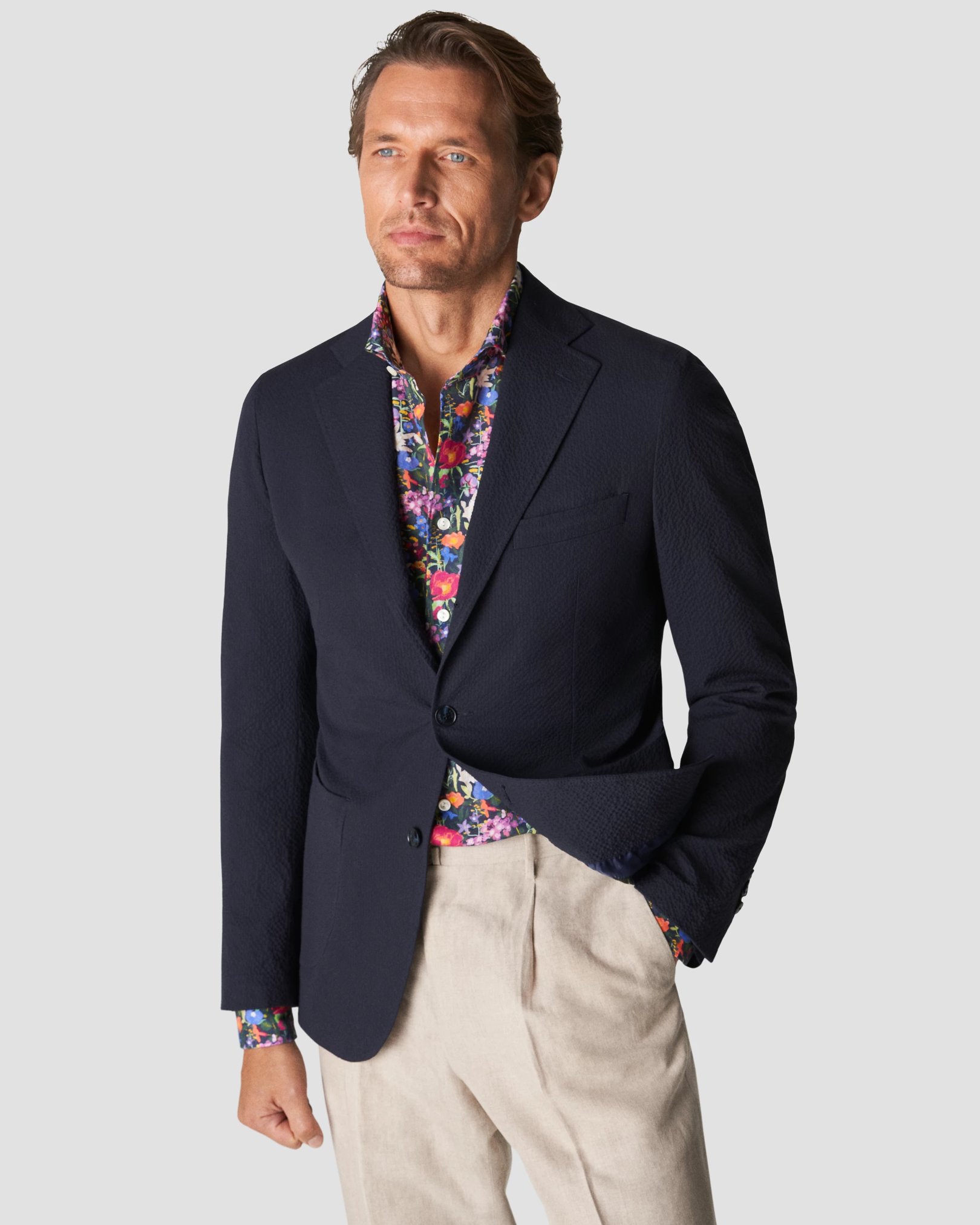 Eton - dark purple linen