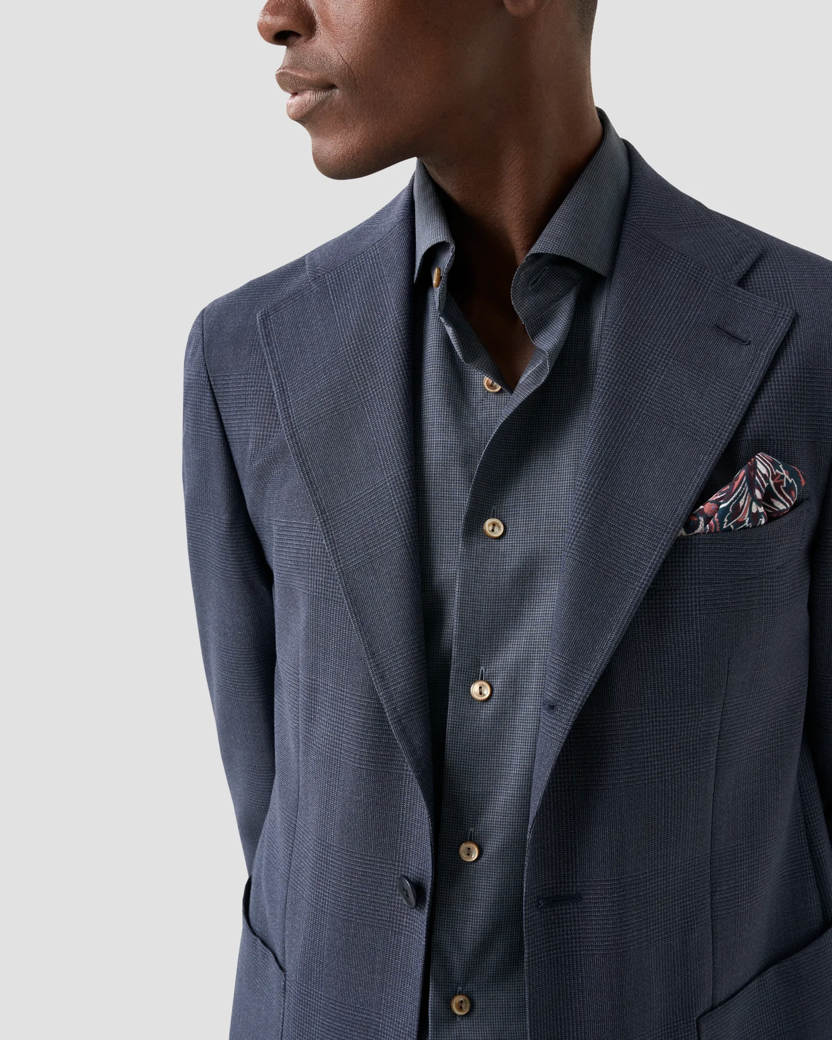 Eton - dark blue super merino shirt
