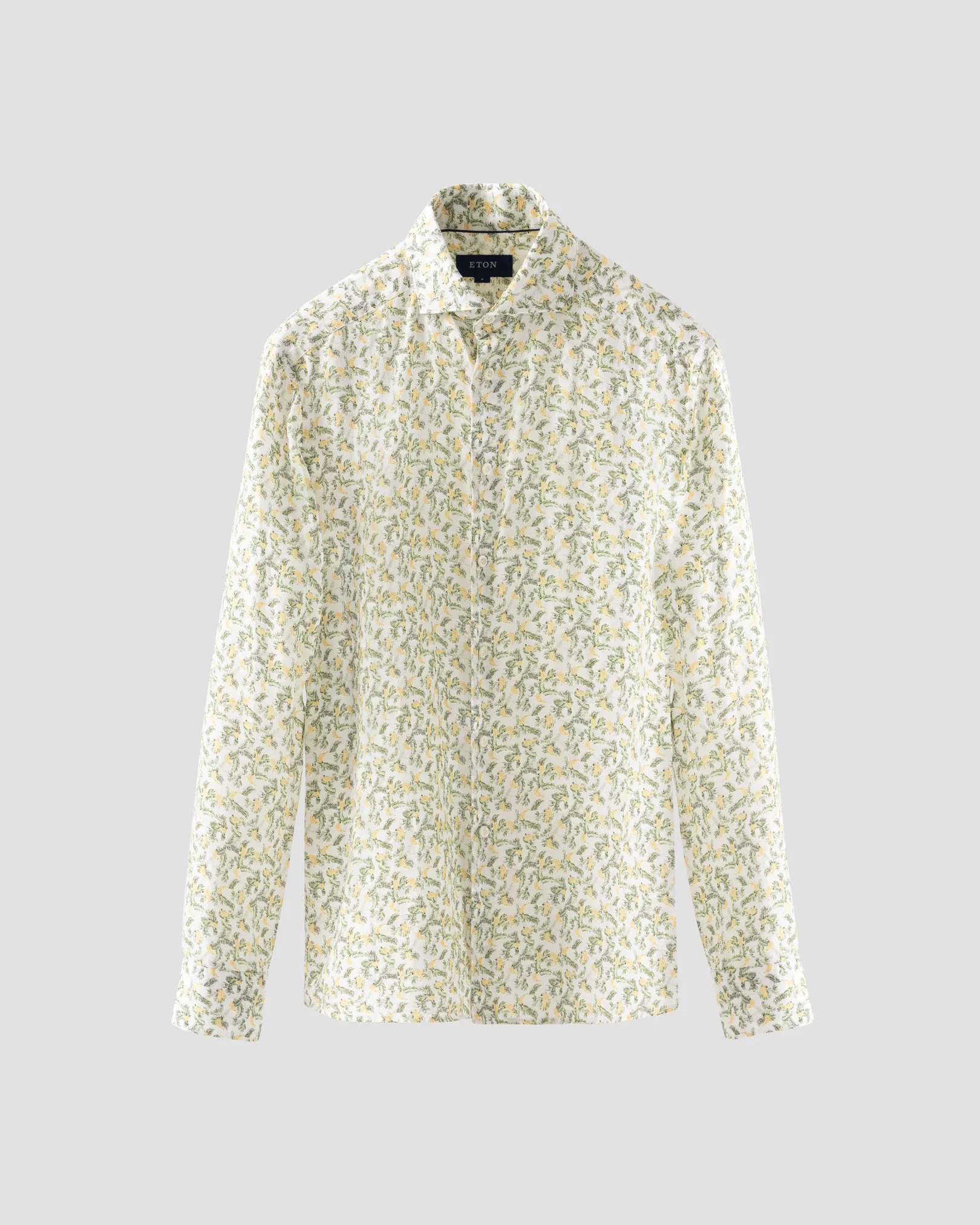 Eton - Green Banana Print Linen Shirt