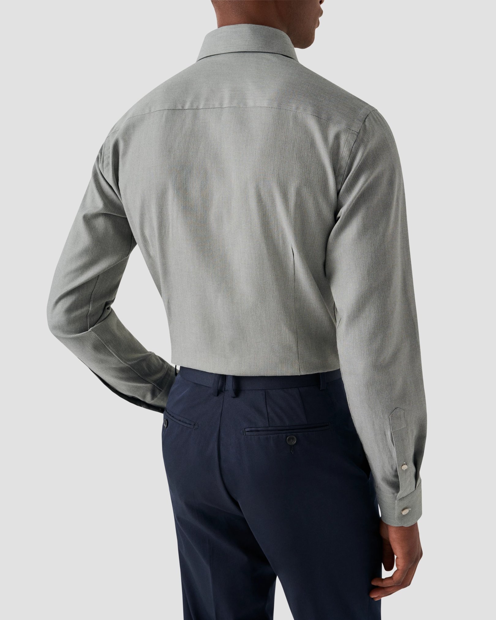 Eton - mid green melange signature twill