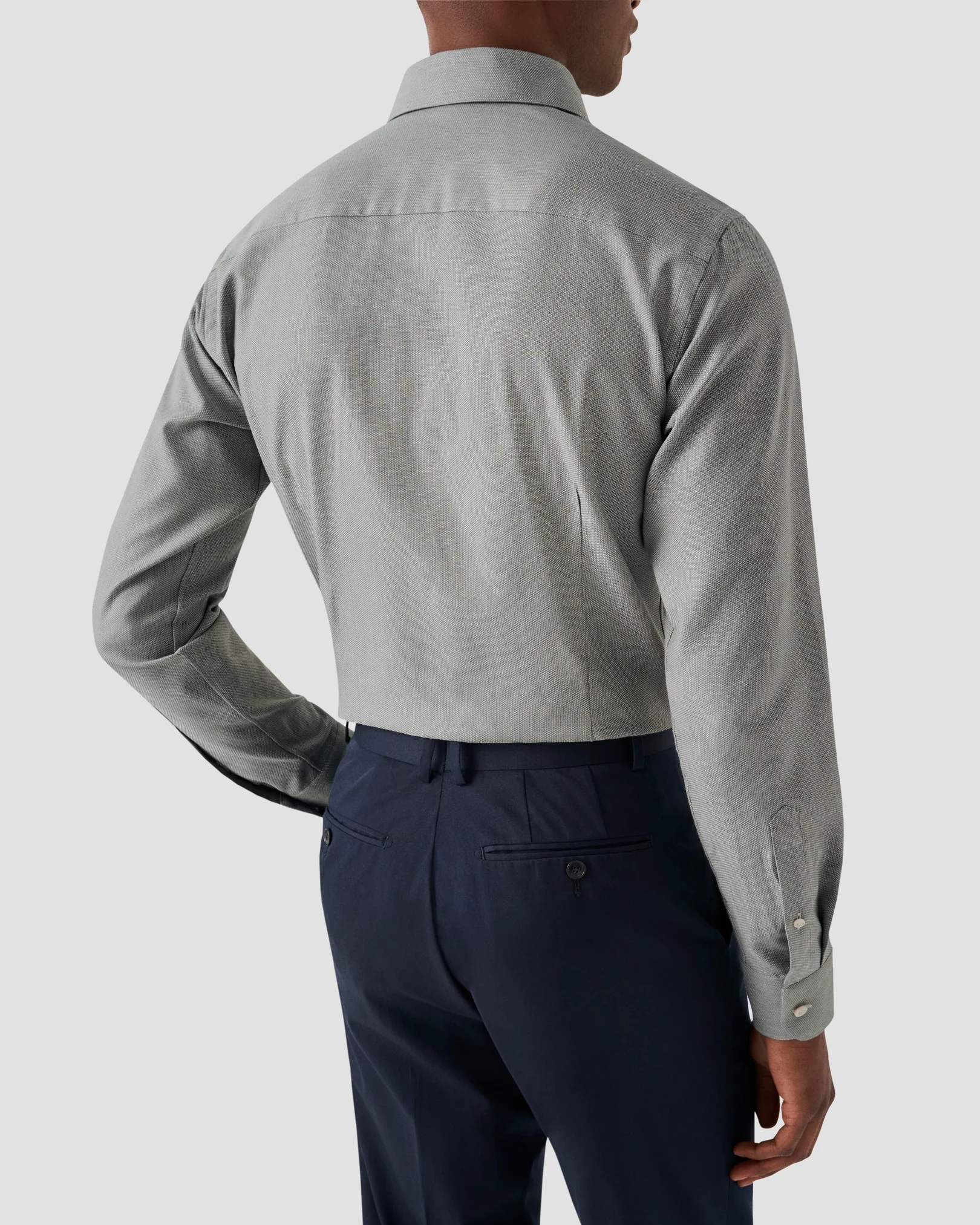 Eton - mid green melange signature twill