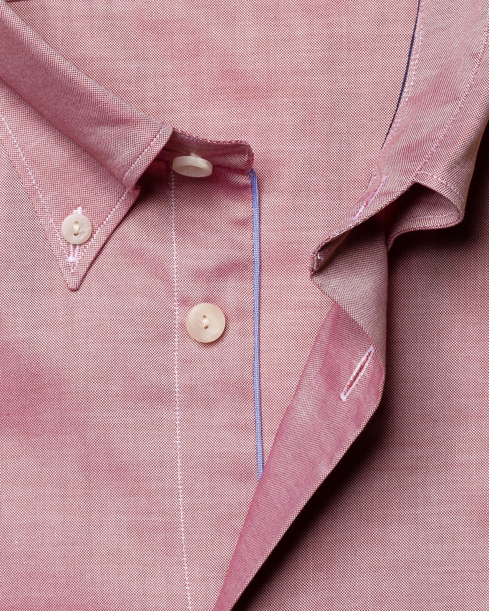 Eton - red wrinkle free oxford shirt