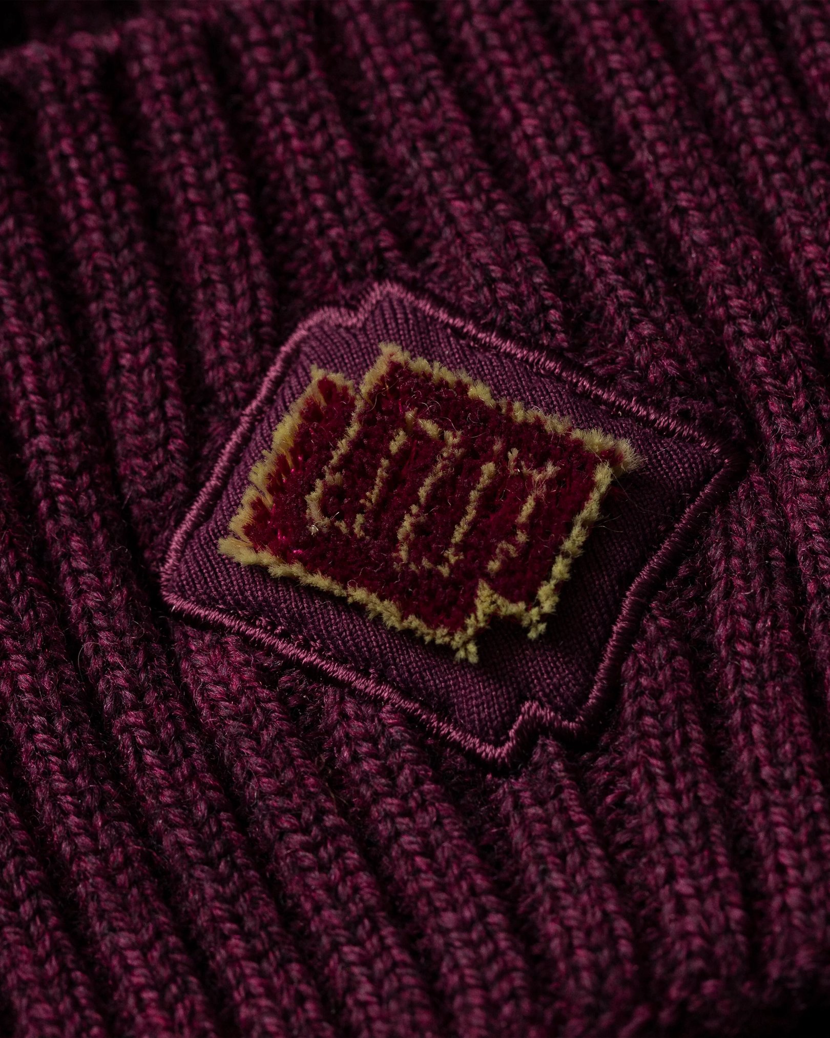 Eton - burgundy merino wool beanie